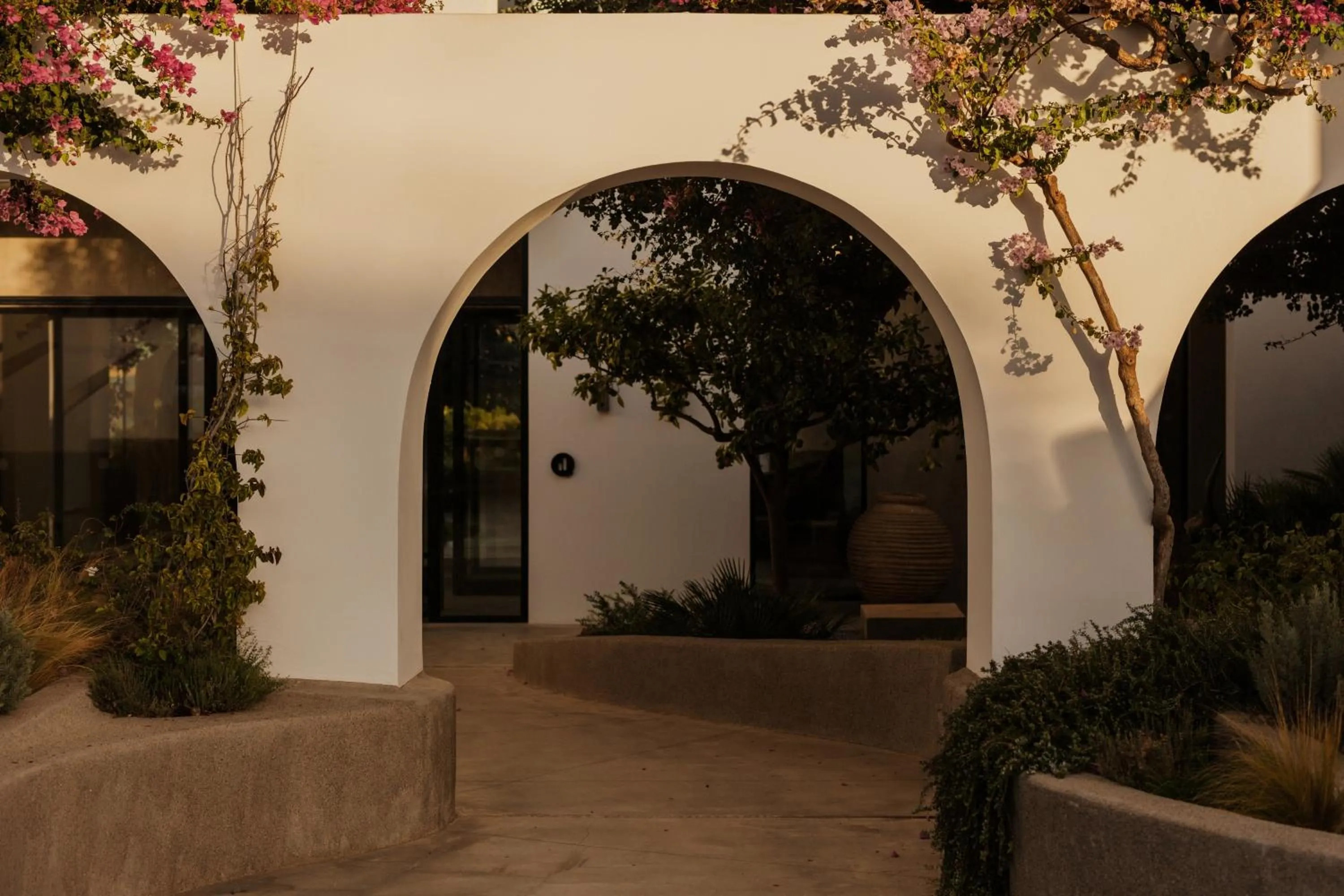 Facade/entrance in Minos Beach Art Hotel, a Member of Design Hotels