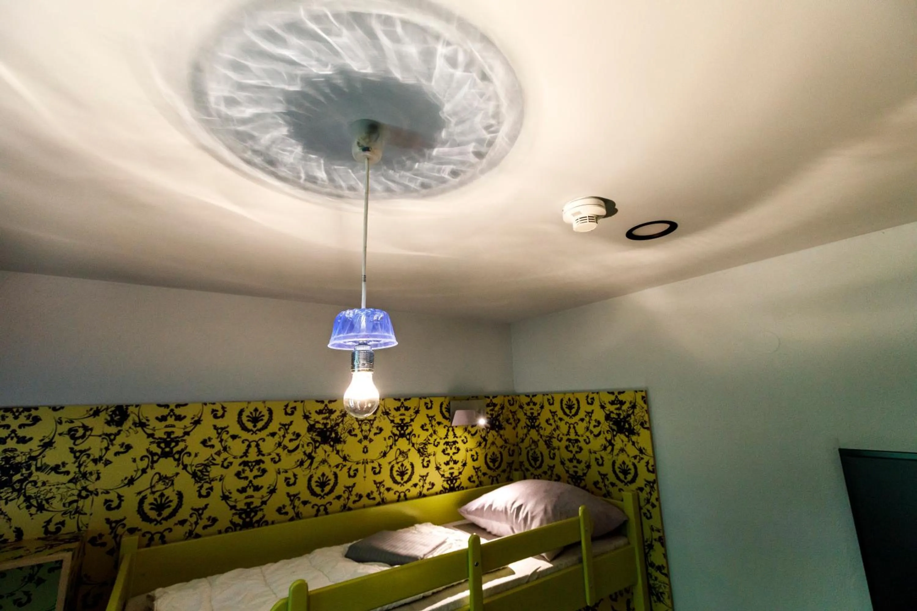 Decorative detail, Bed in Youth Hostel Würzburg