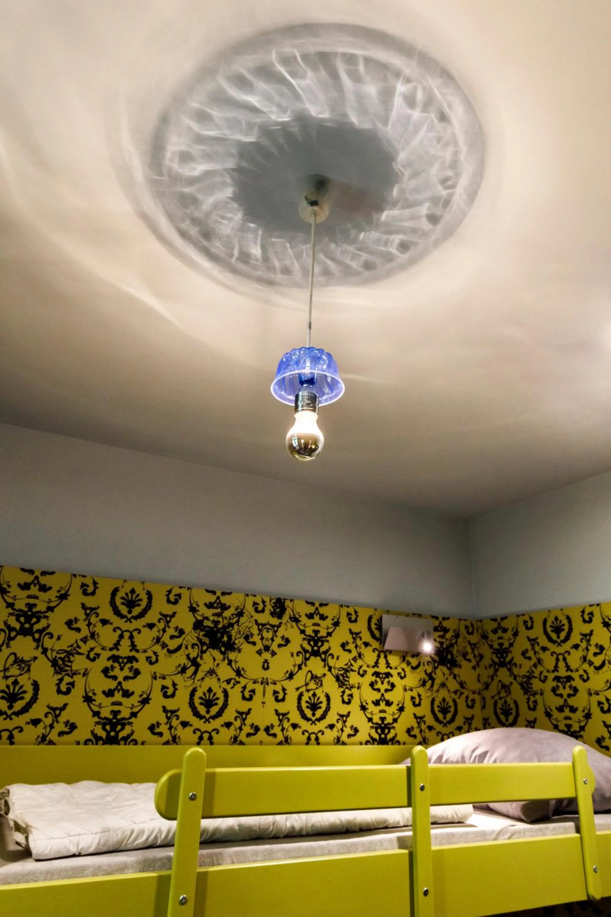 Decorative detail, Bed in Youth Hostel Würzburg