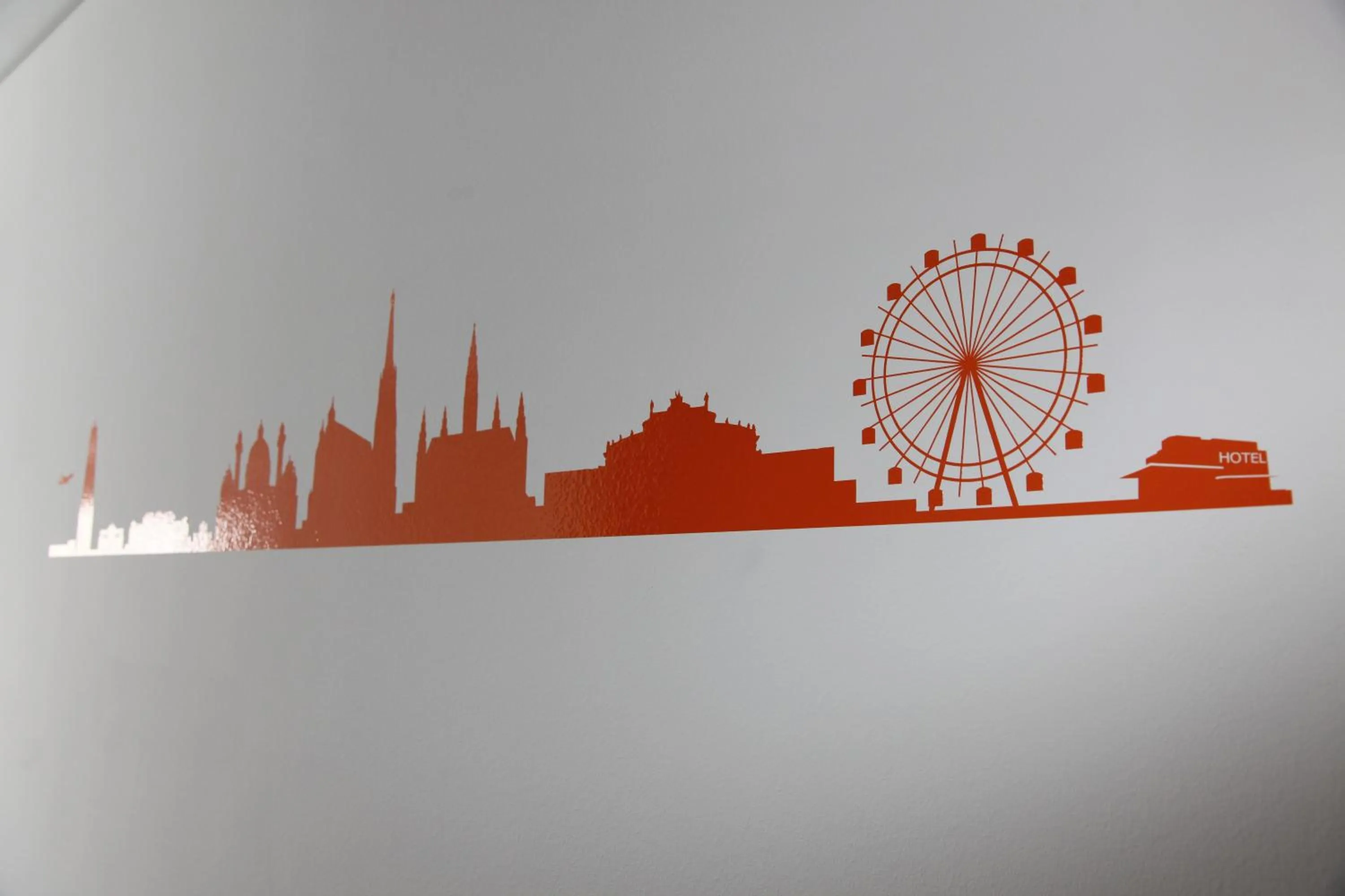 Decorative detail in HB1 Budget Hotel - contactless check in