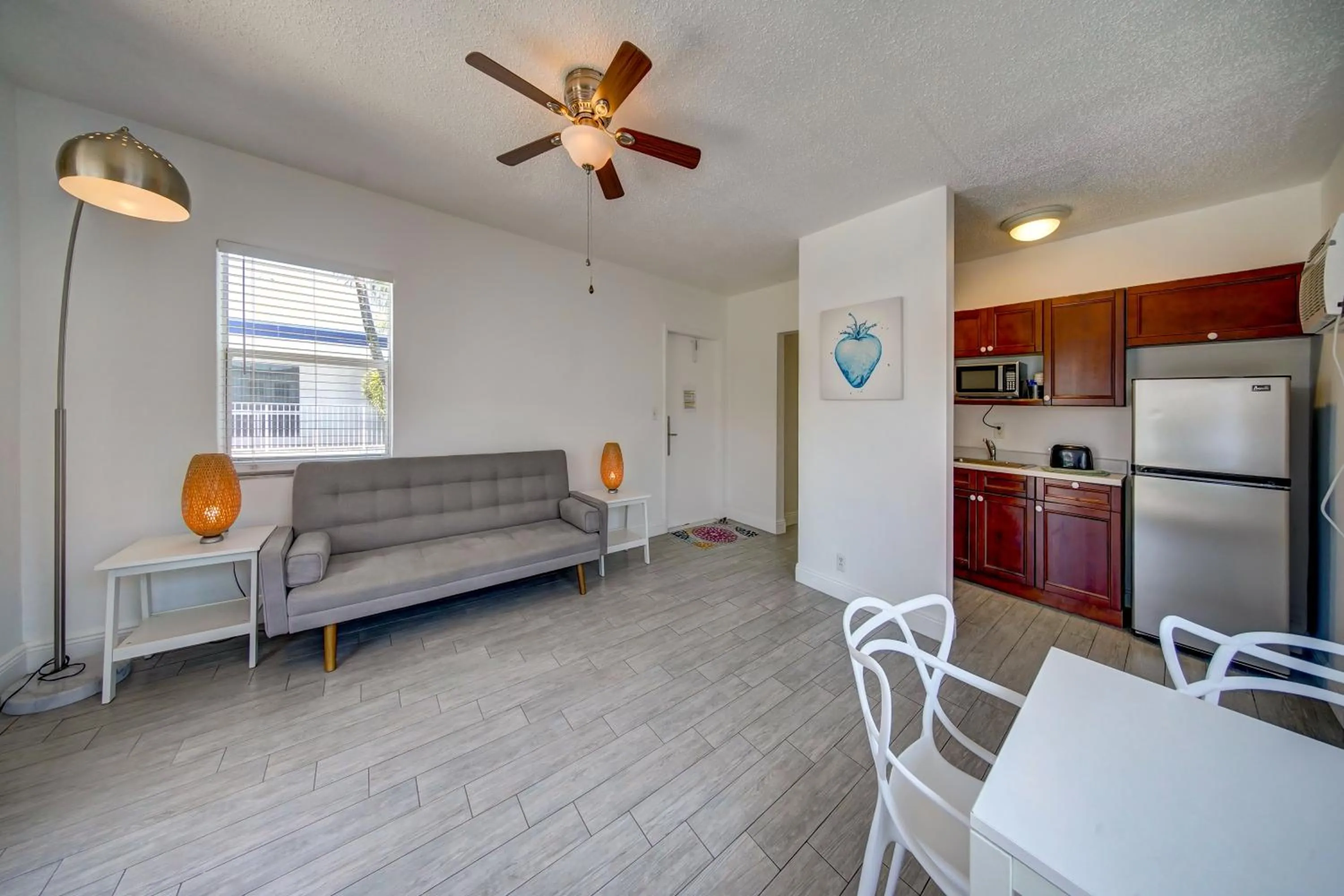Seating area in Blue Strawberry by the Sea