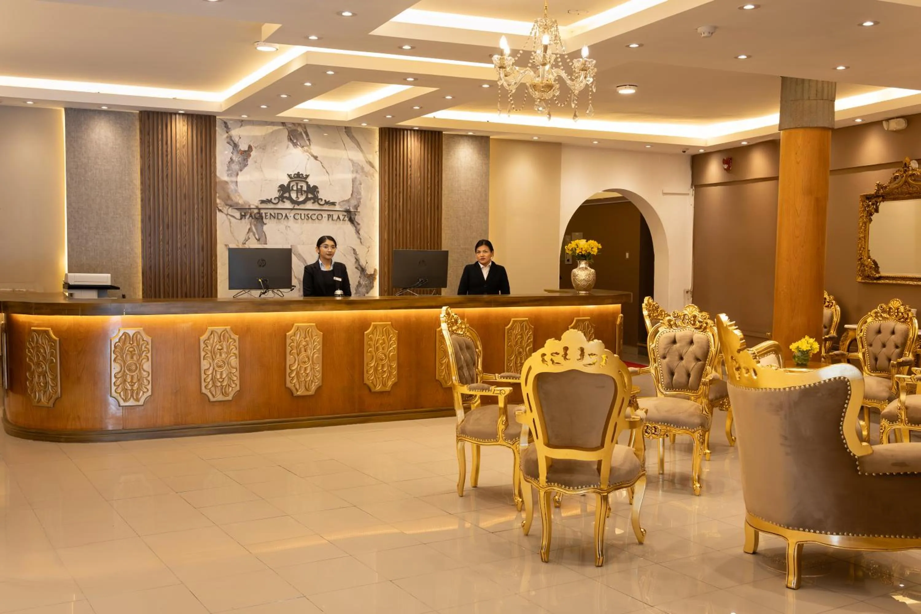 Lobby or reception in Hotel Hacienda Cusco Plaza