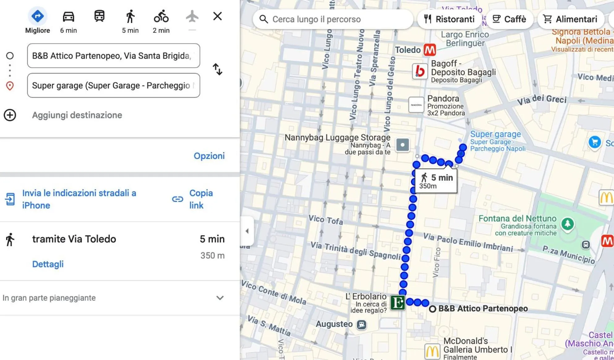 Parking in Attico Partenopeo