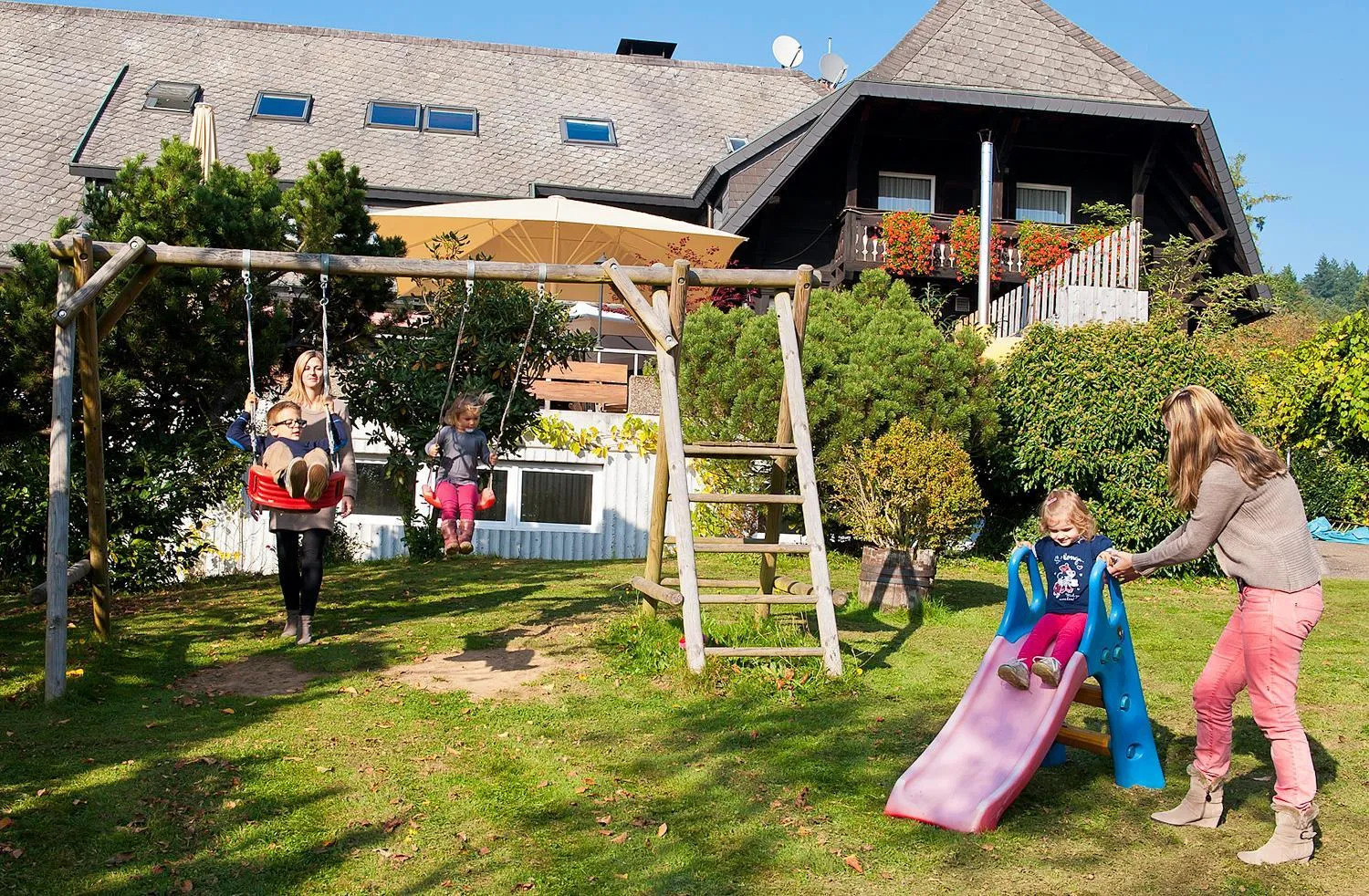 Children play ground in Weinhotel Pfeffer & Salz
