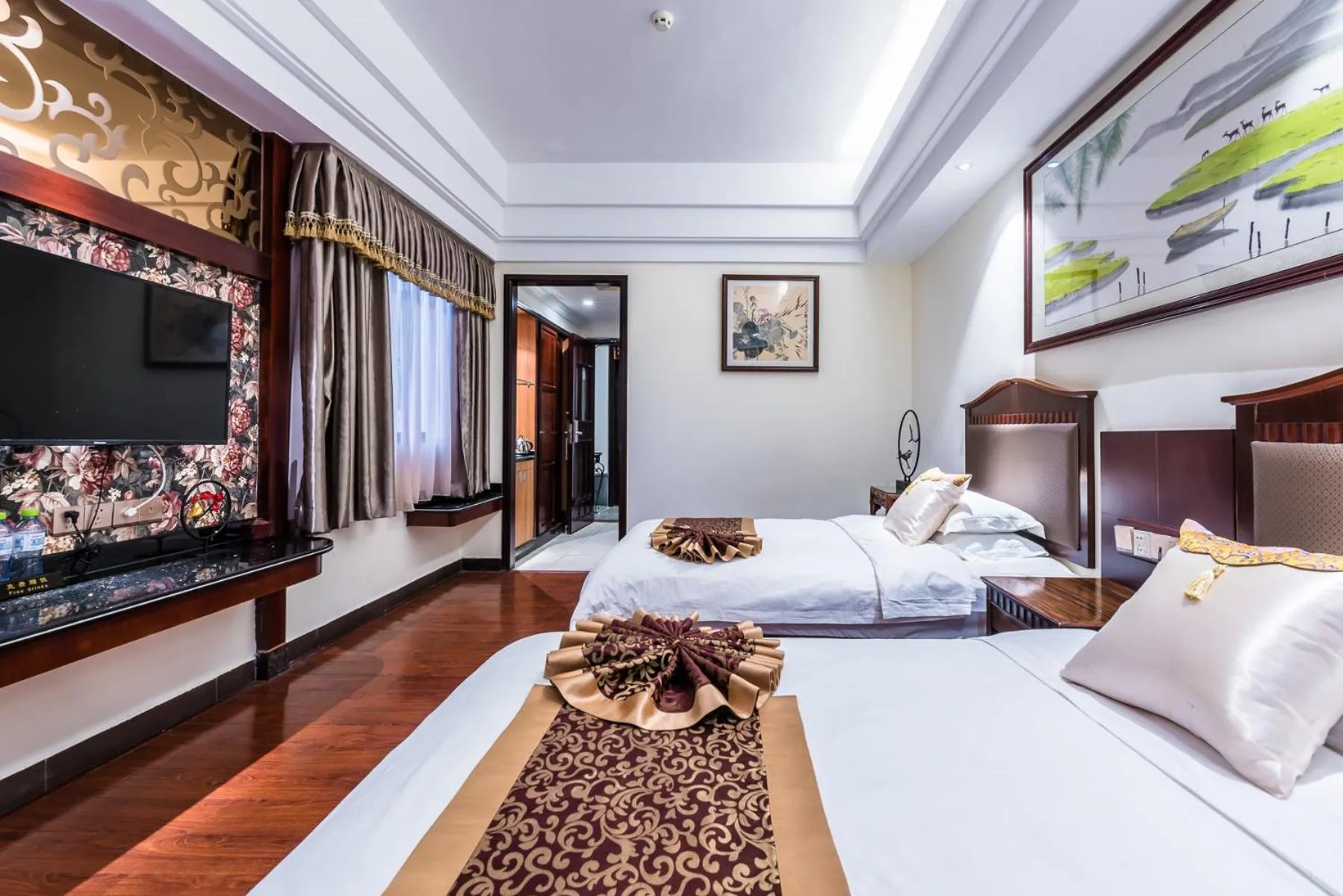 Bed in Hainan Jingshan Hotel