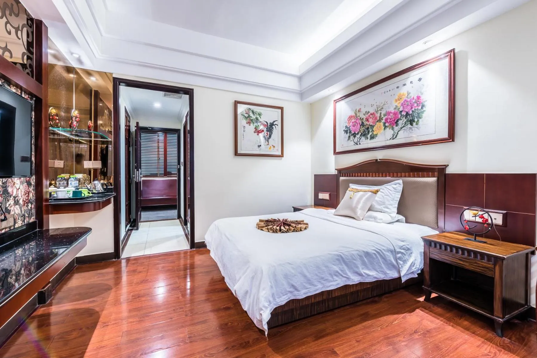 Bed in Hainan Jingshan Hotel