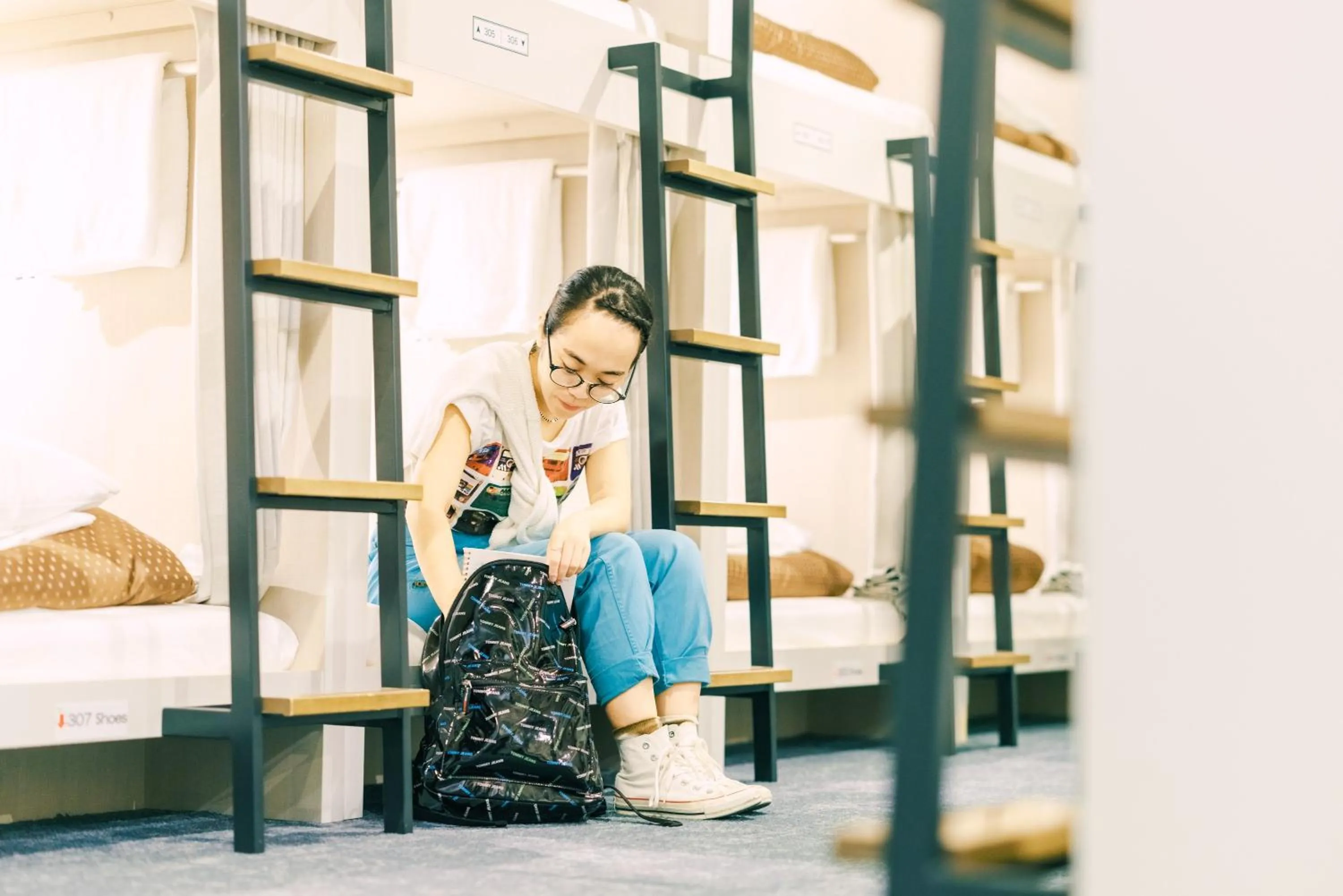 bunk bed in WeBase Hakata Hostel