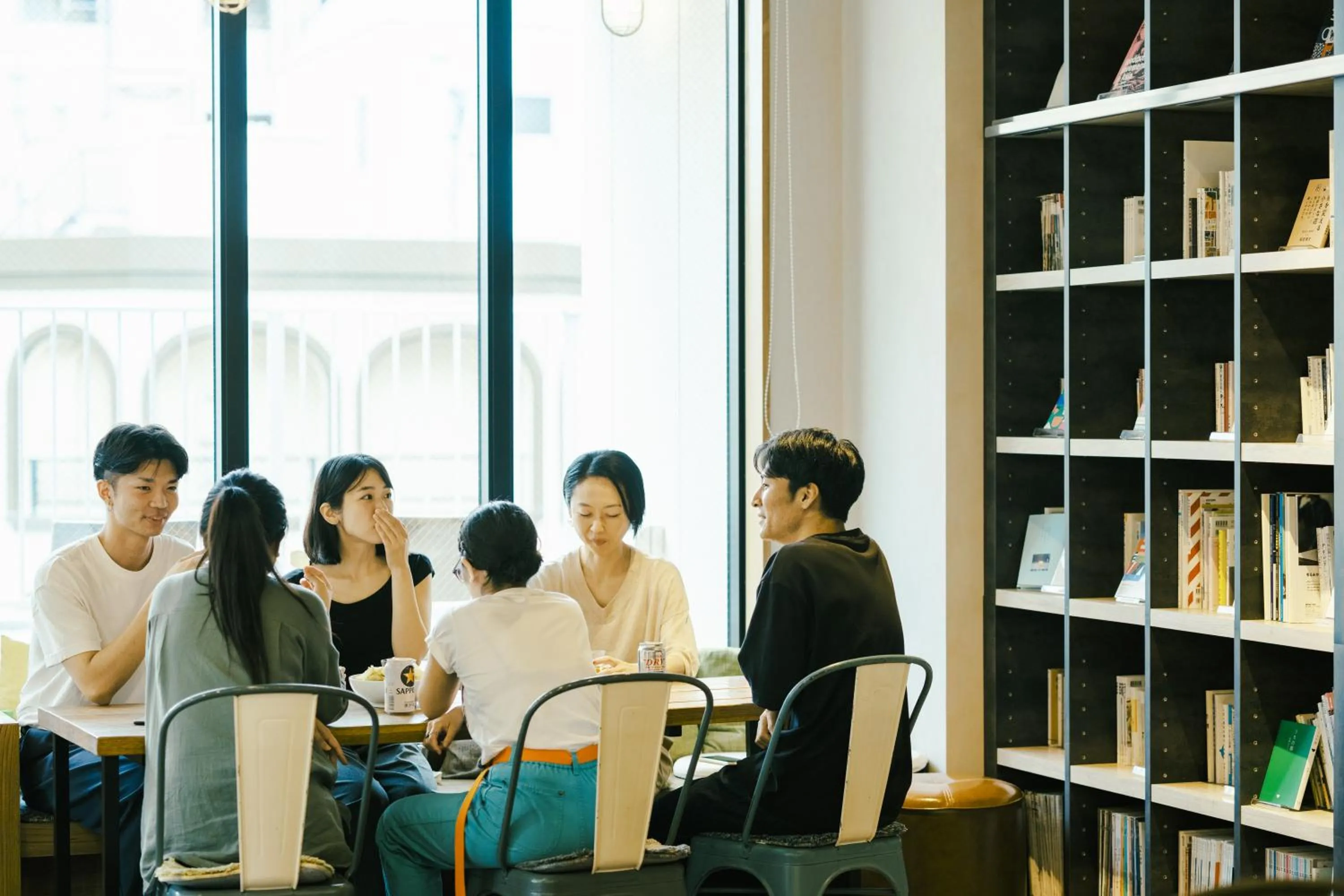 Communal lounge/ TV room in WeBase Hakata Hostel
