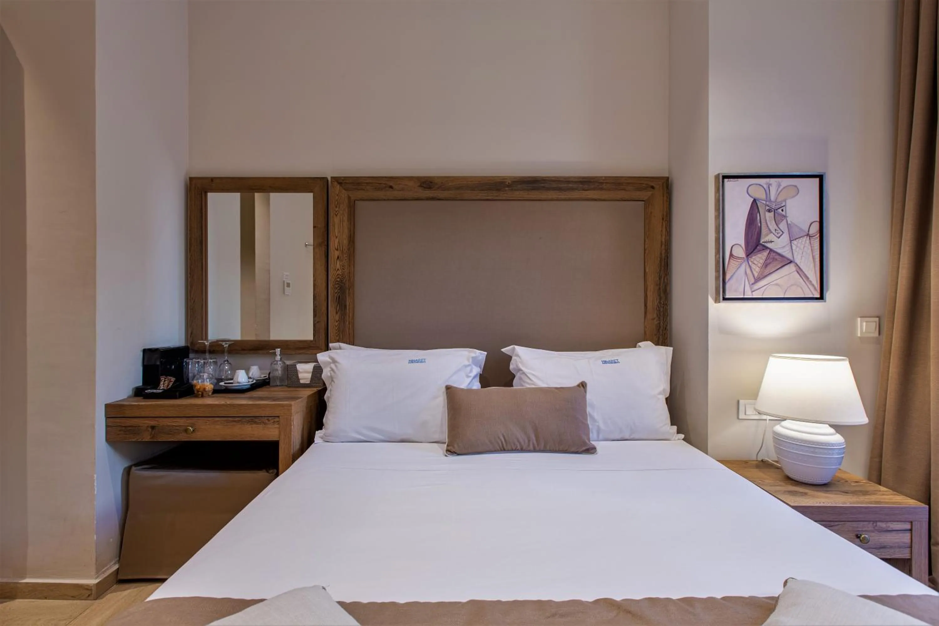 Bed in Minaret Suites and Apartments