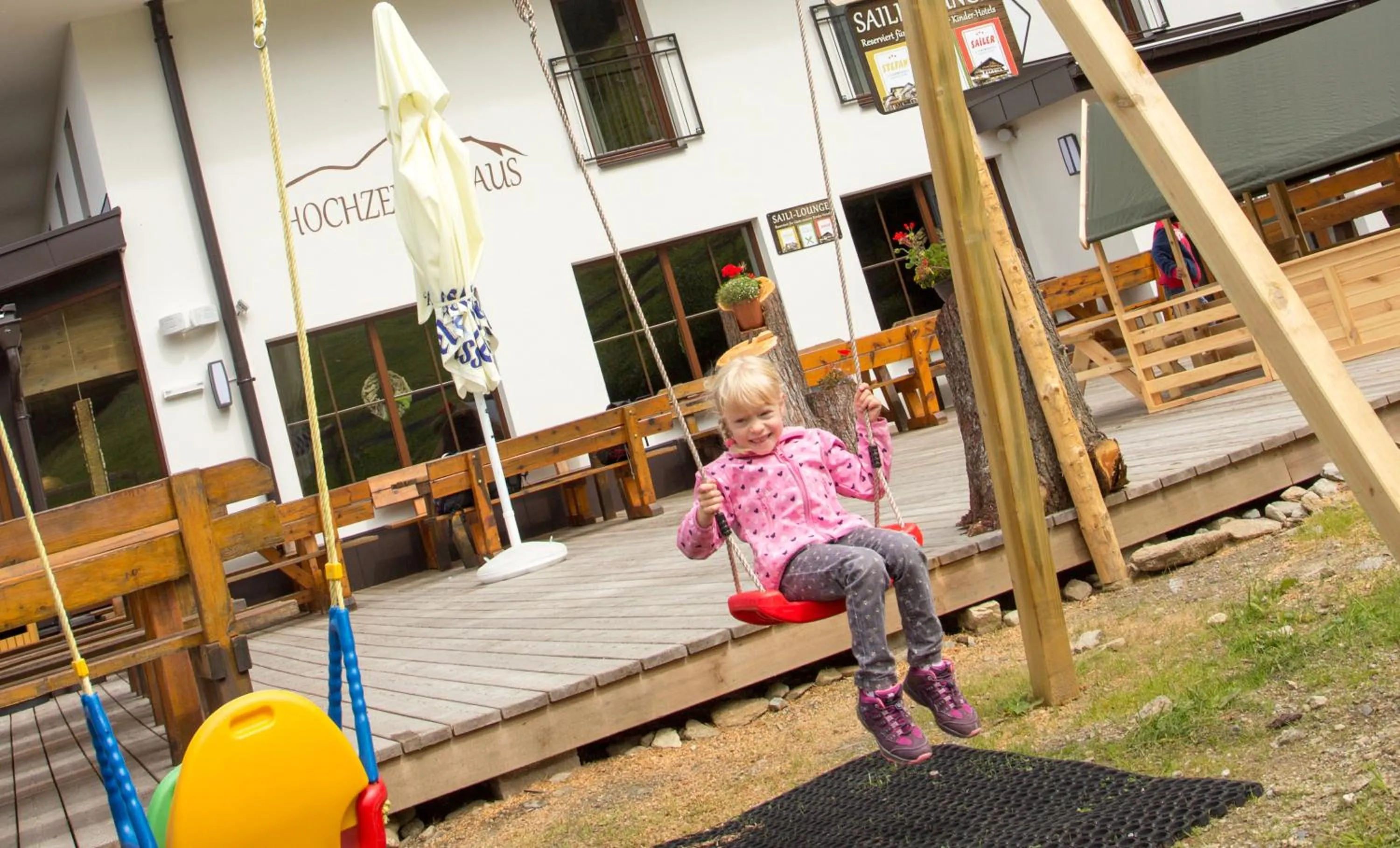Children play ground in Berggasthof Hochzeigerhaus