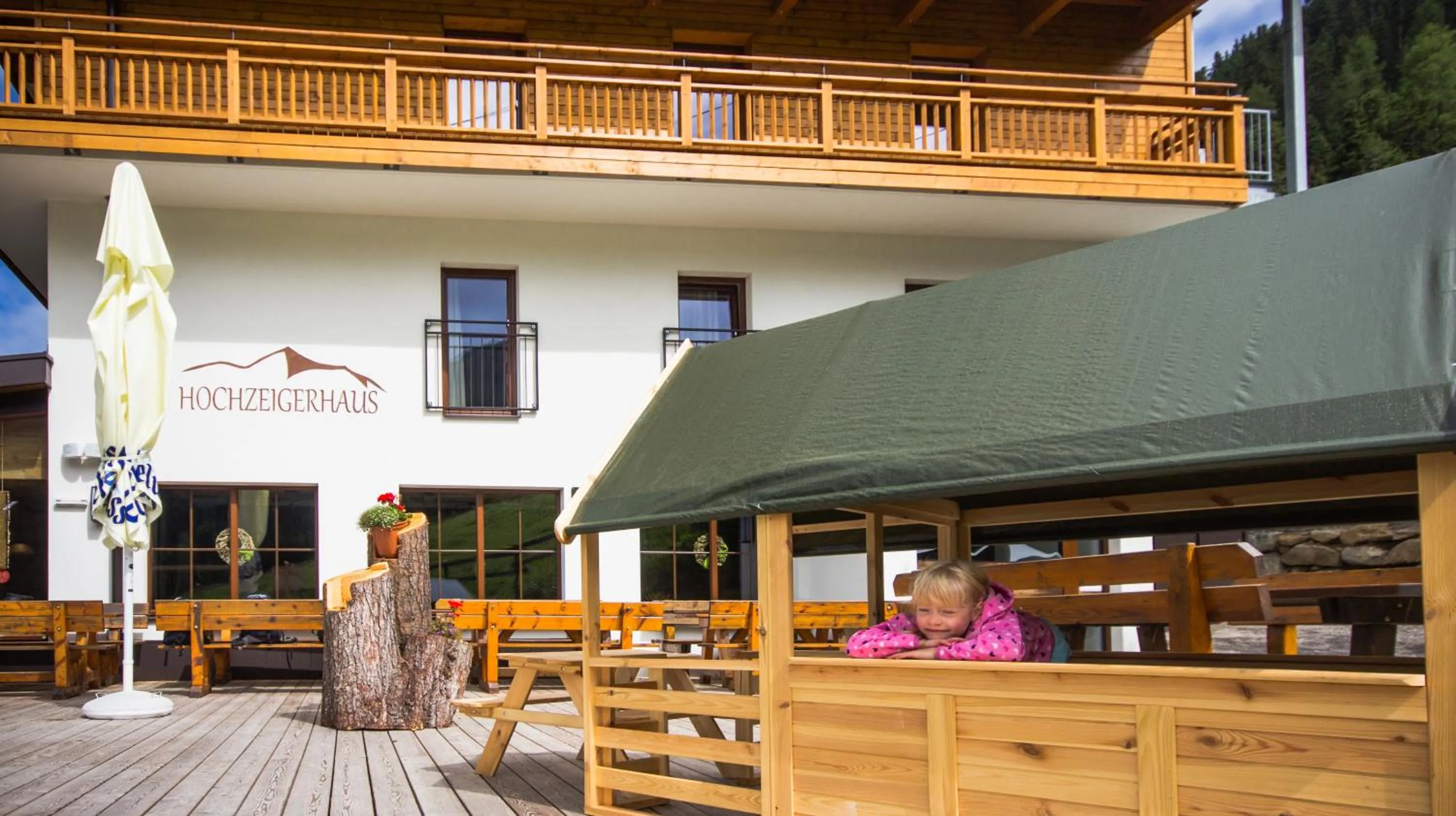 Balcony/Terrace in Berggasthof Hochzeigerhaus