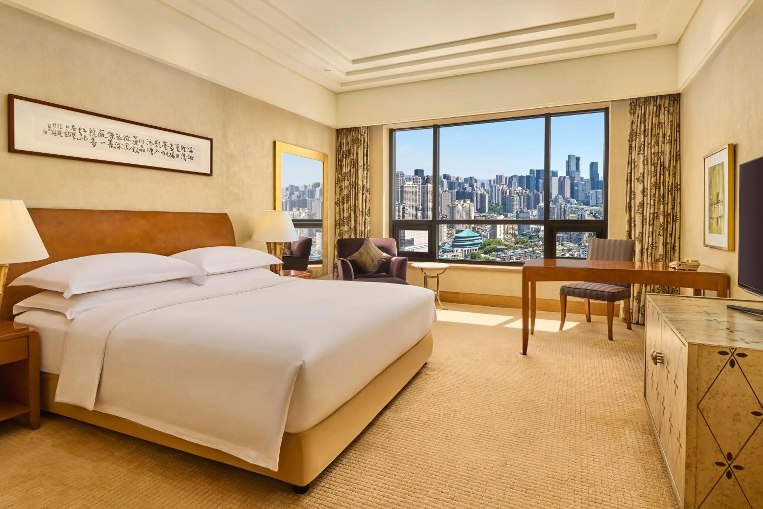 Bed in Hilton Chongqing