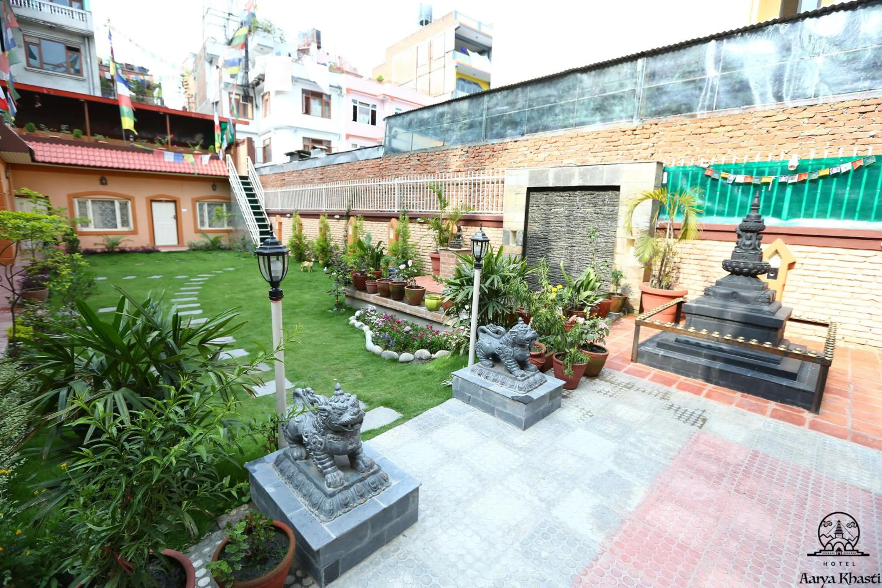 Garden view in Aarya Chaitya Inn