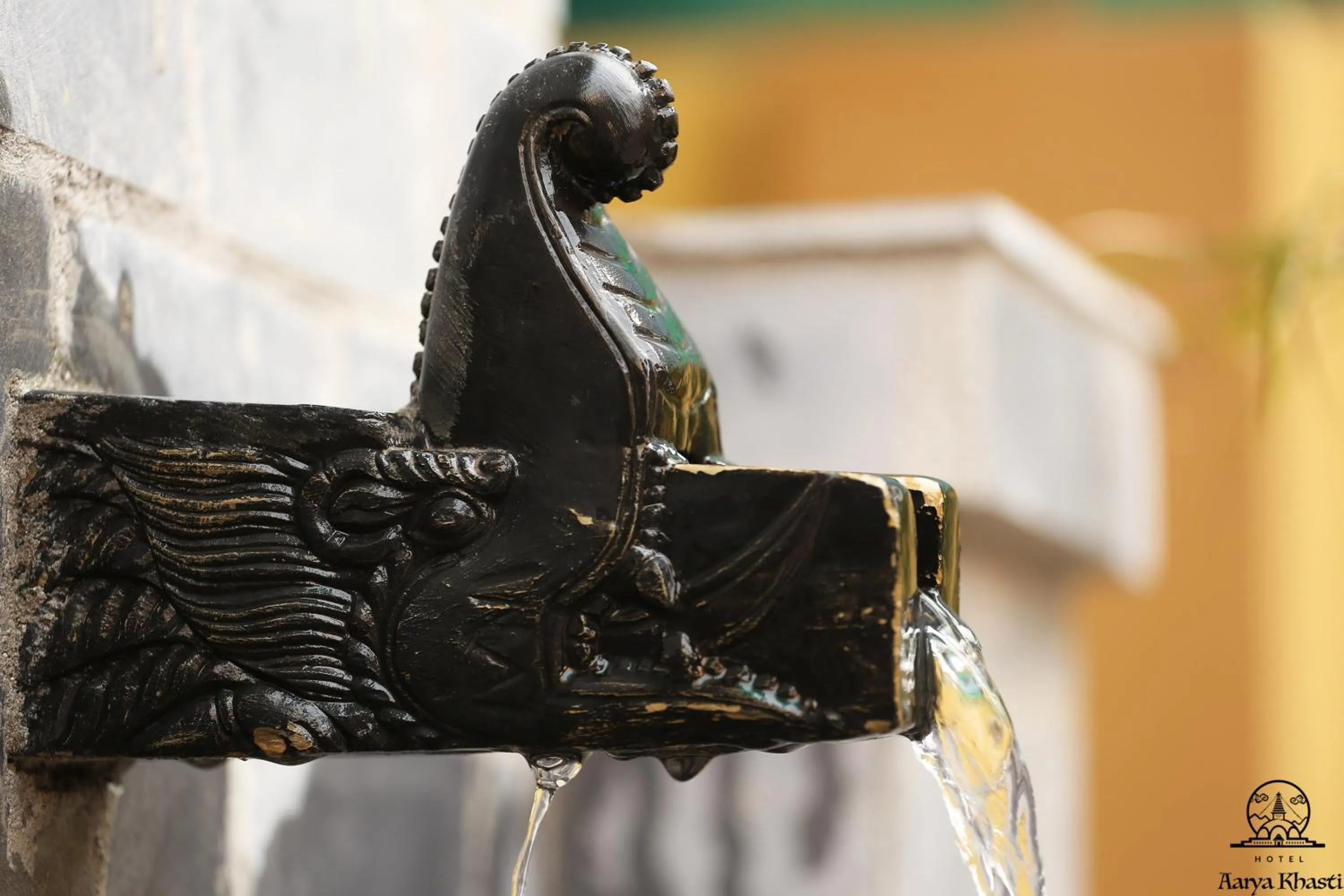 Decorative detail in Aarya Chaitya Inn