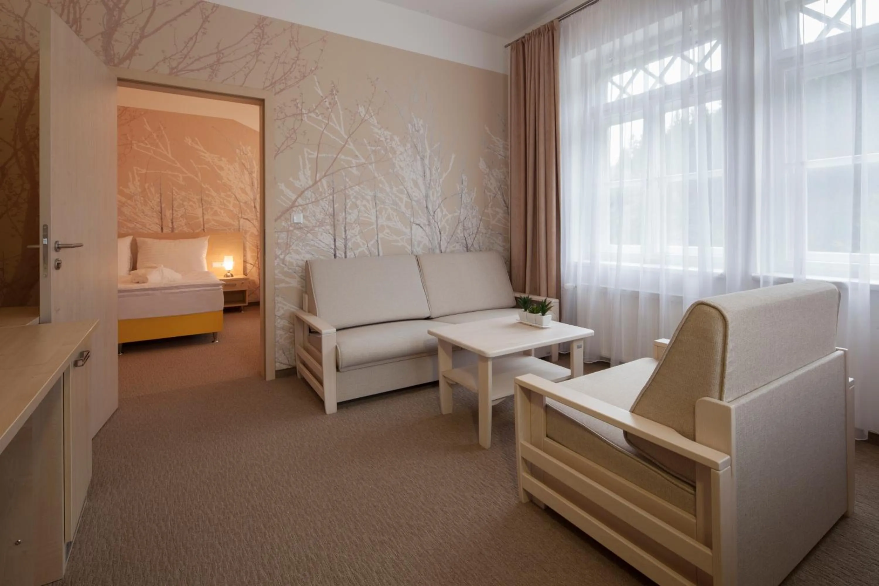 Living room, Bed in Hotel Terra