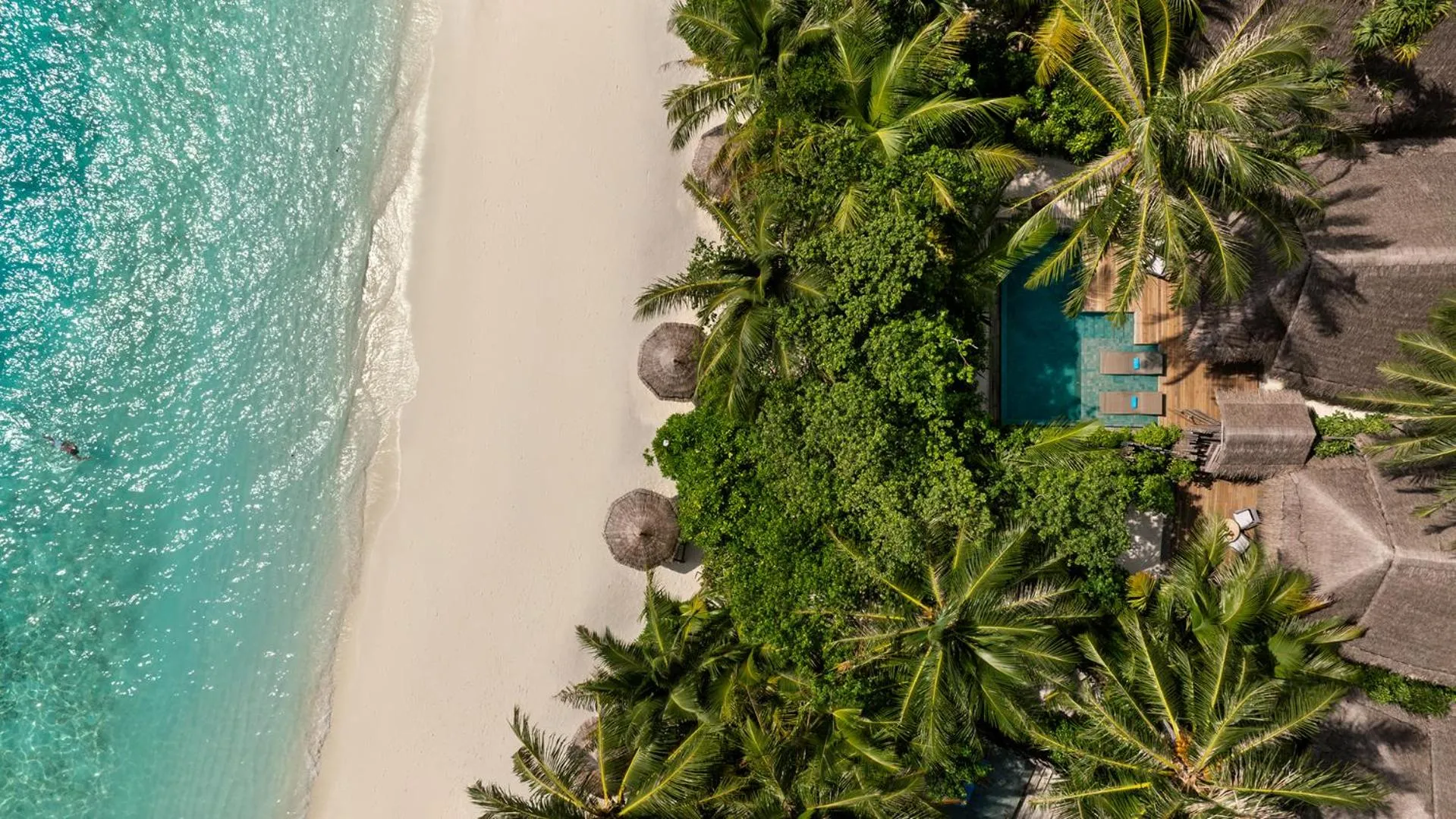 Bird's eye view in Anantara Dhigu Maldives Resort