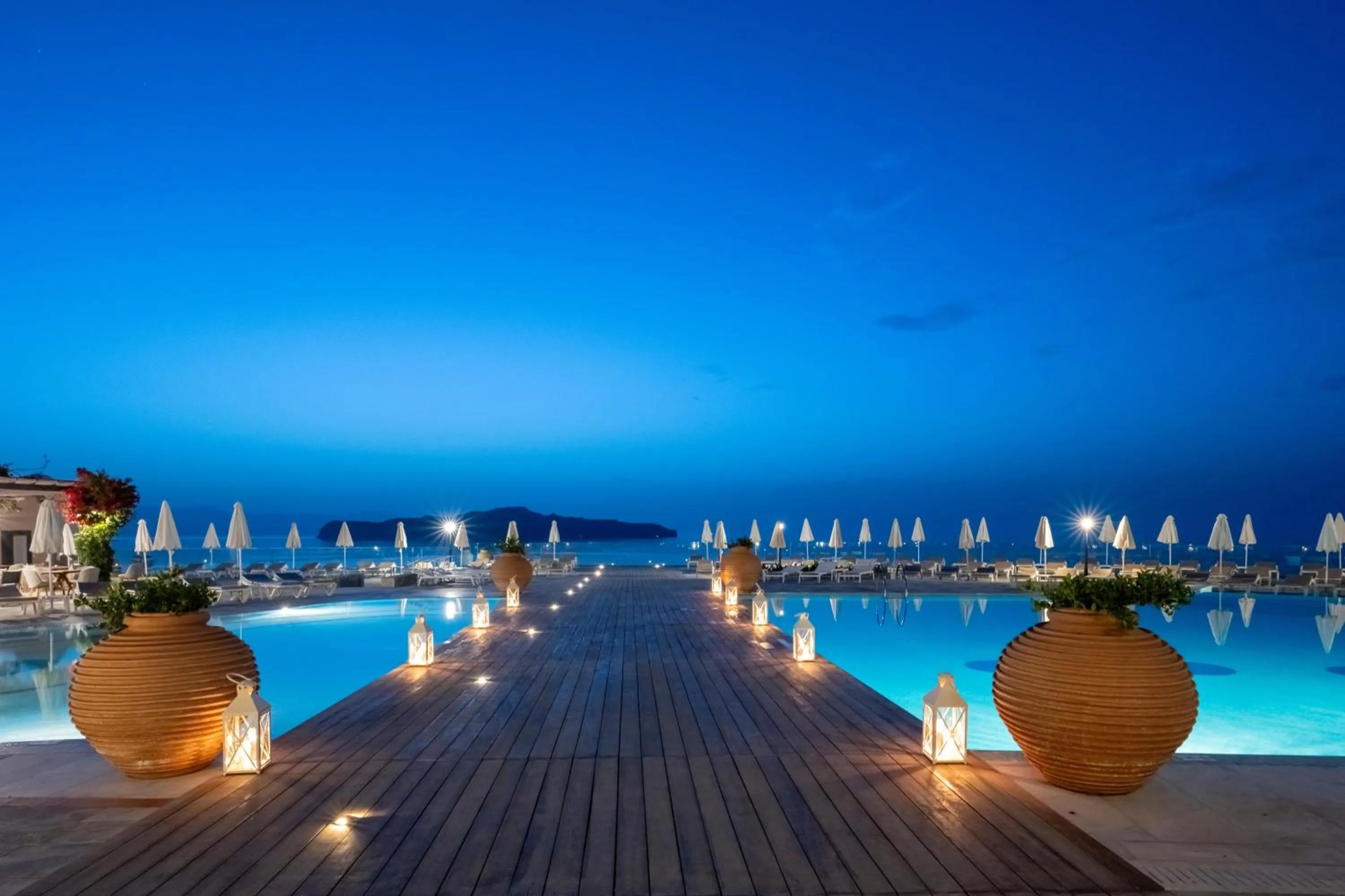 Swimming pool in Leptos Panorama Hotel