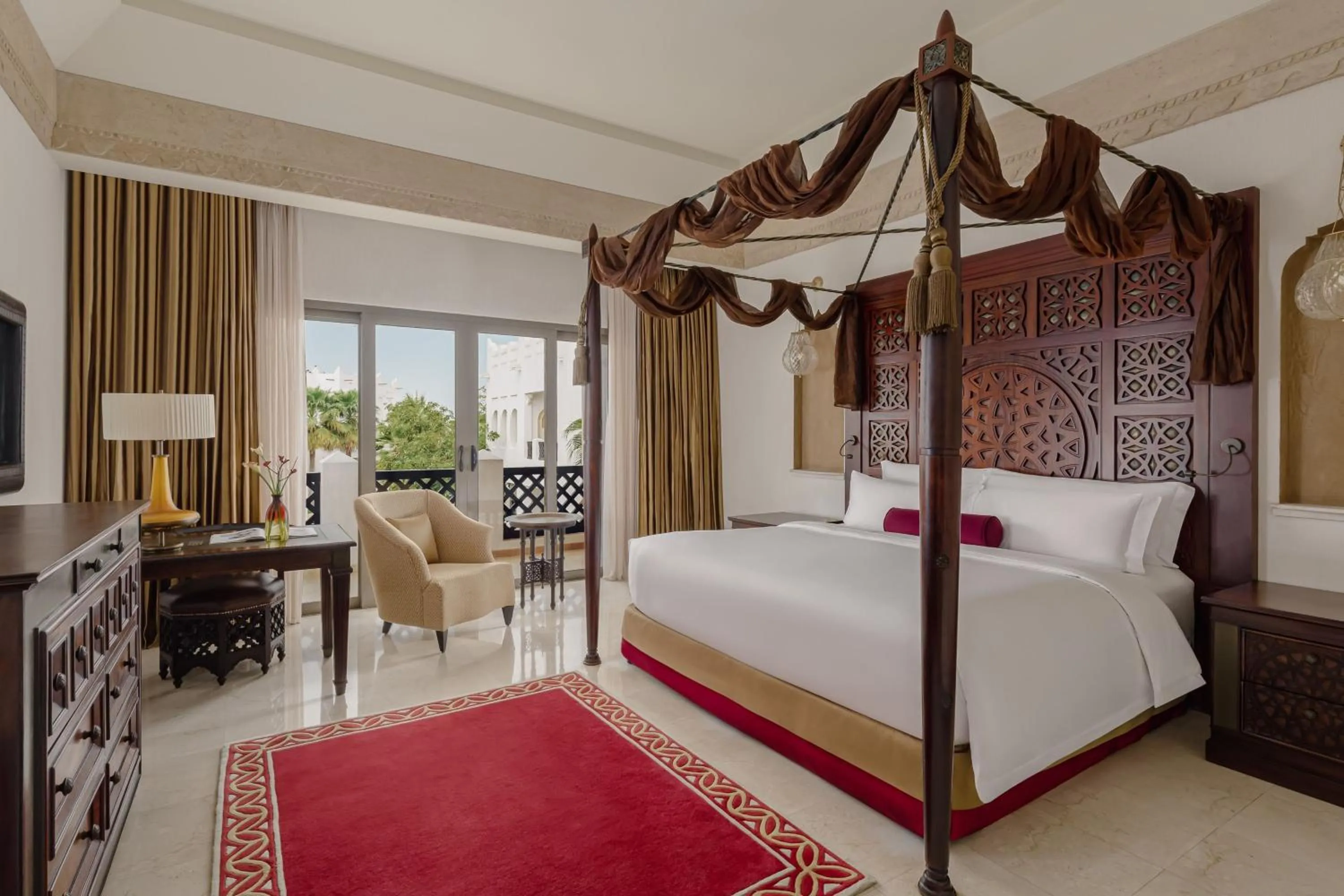 Bedroom, Bed in Sharq Village & Spa, a Ritz-Carlton Hotel