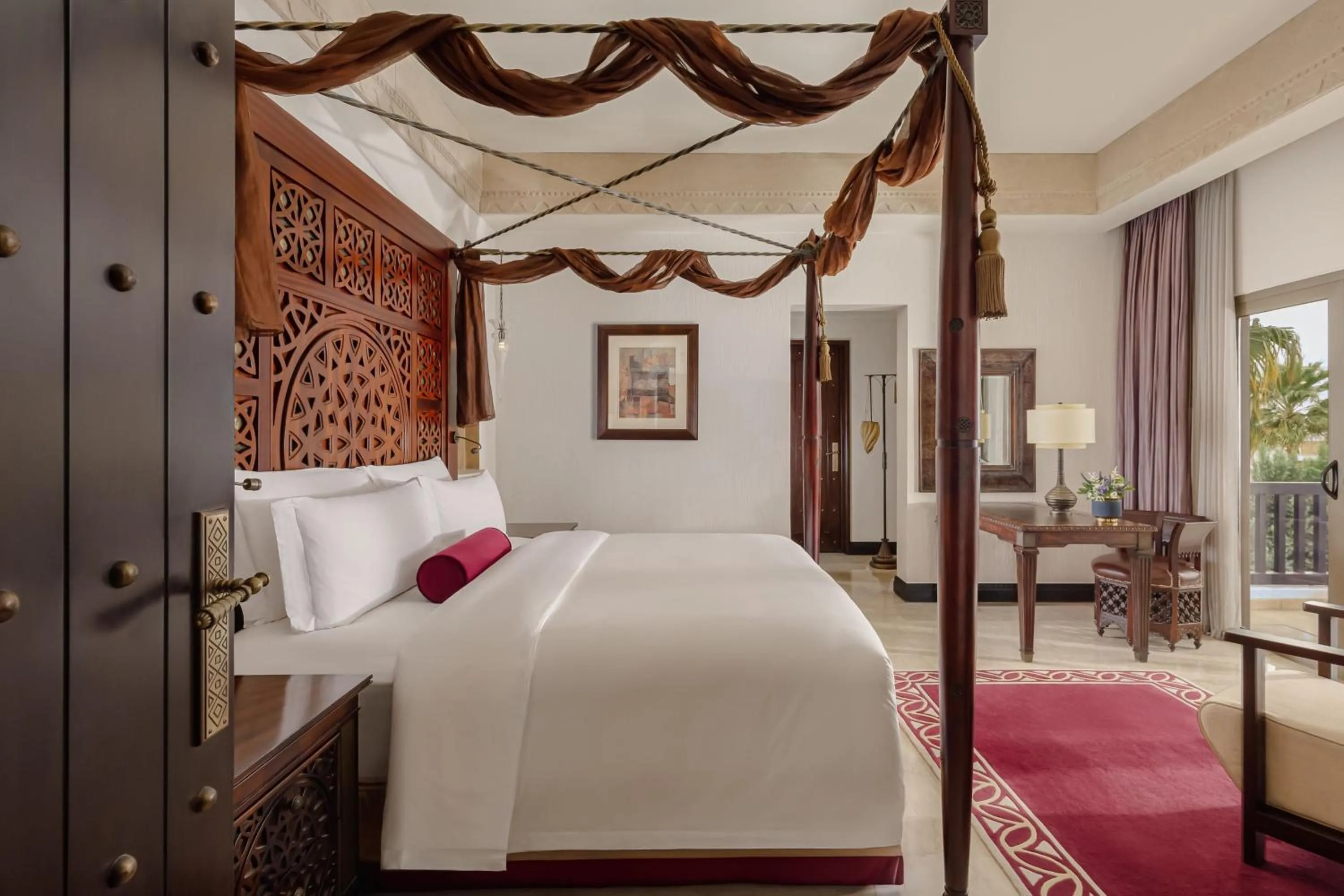 Bedroom, Bed in Sharq Village & Spa, a Ritz-Carlton Hotel