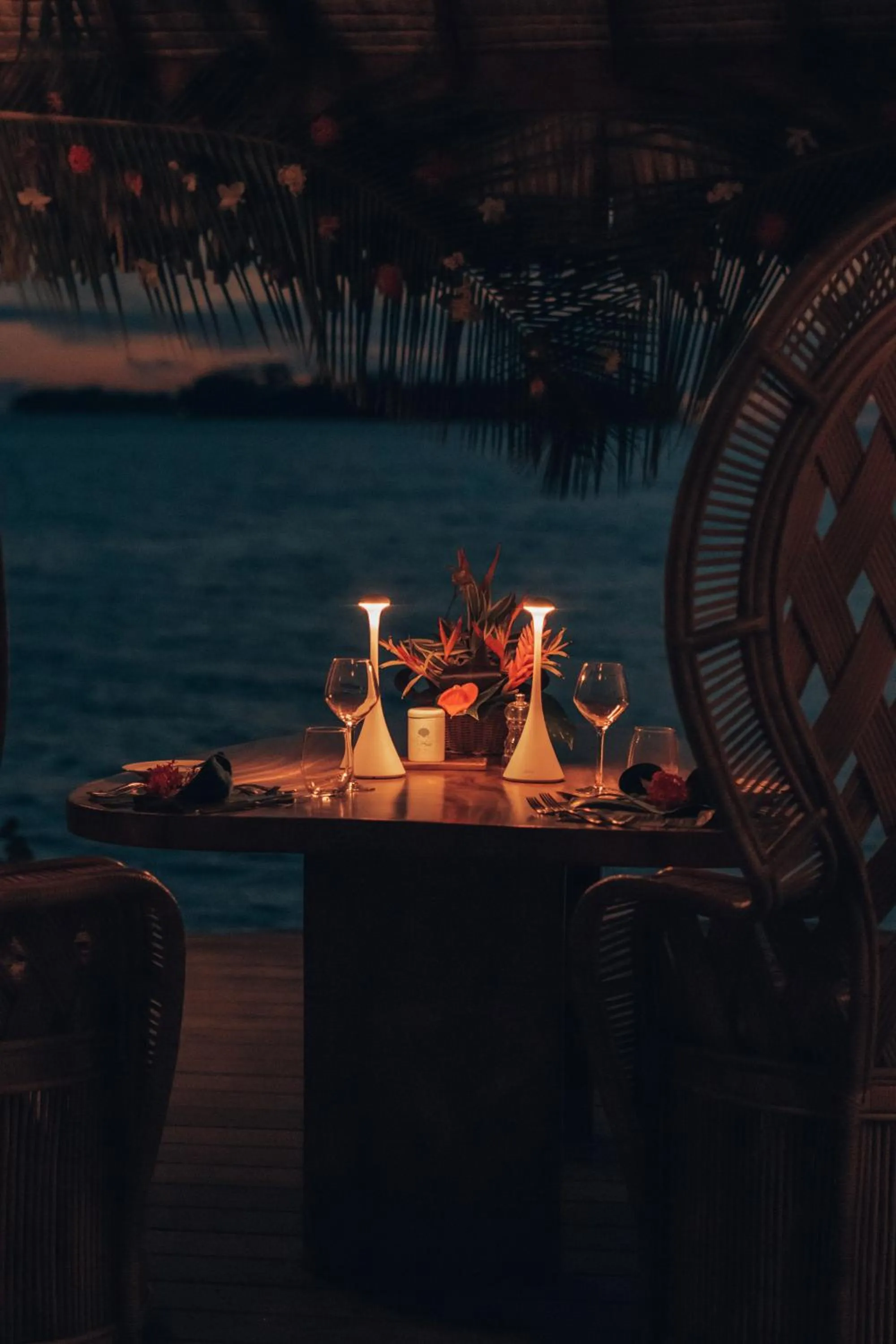 Dining area in Le Bora Bora by Pearl Resorts