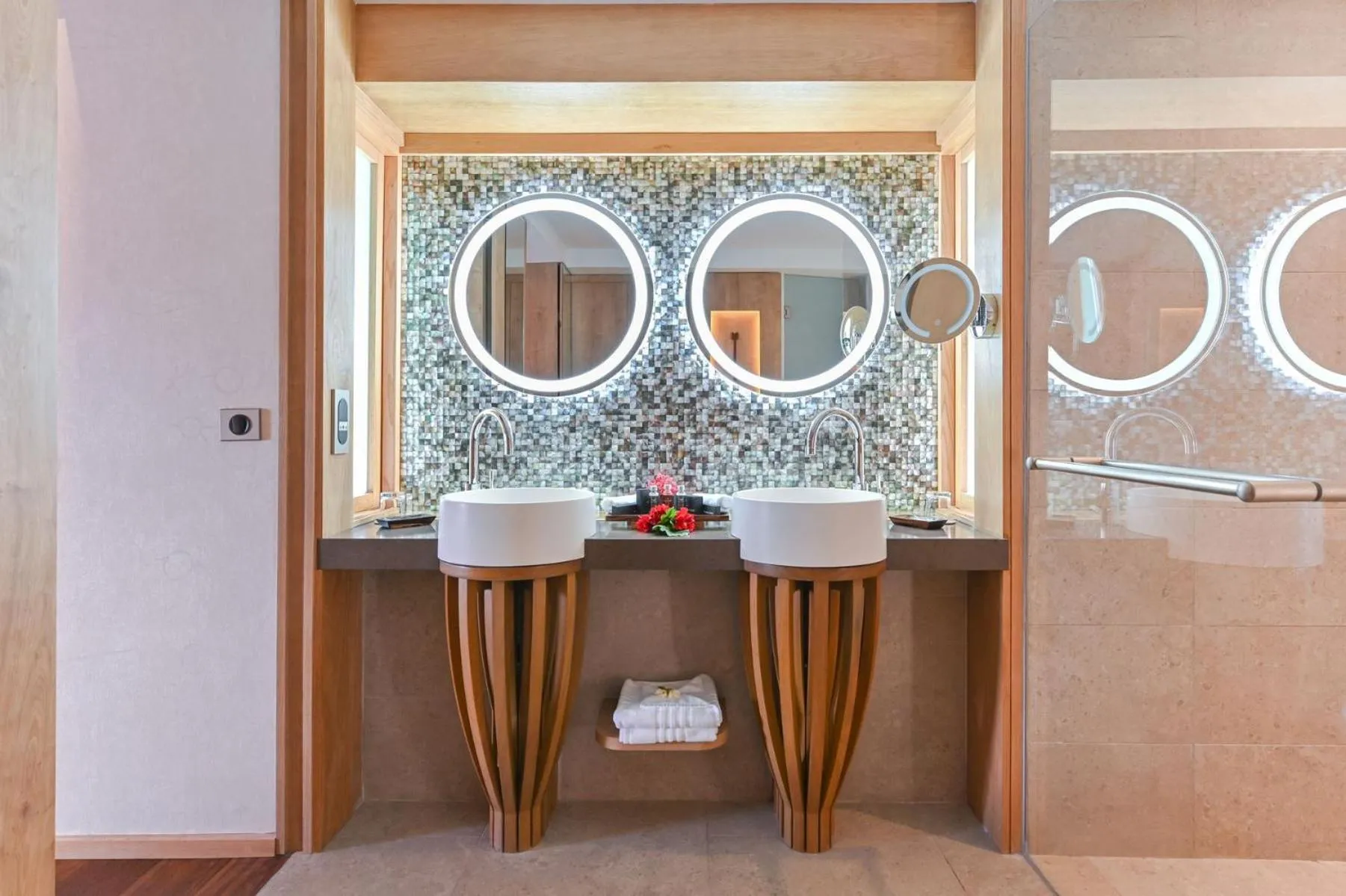 Bathroom in Le Bora Bora by Pearl Resorts