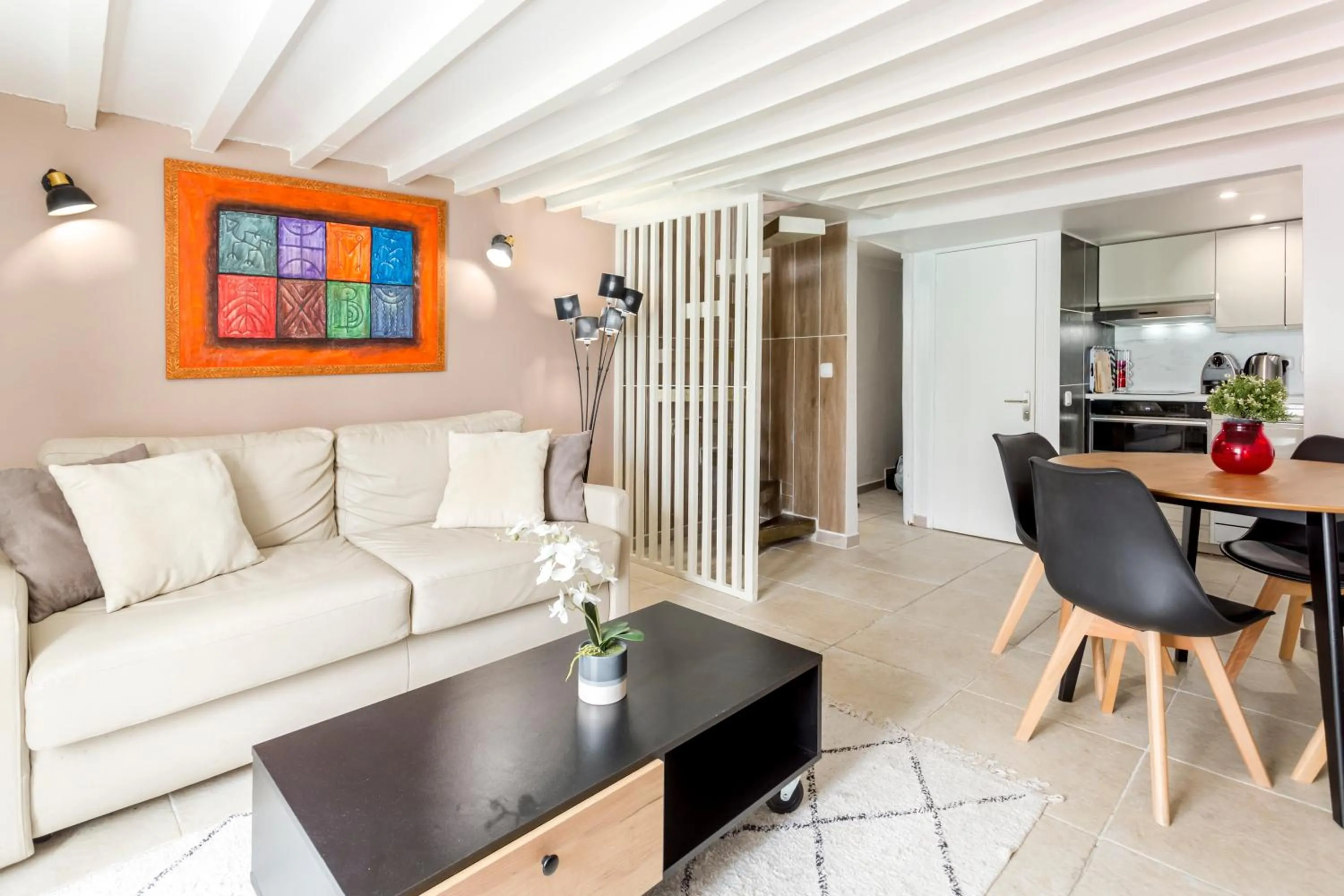 Living room in Rivoli Vieille du temple with AC