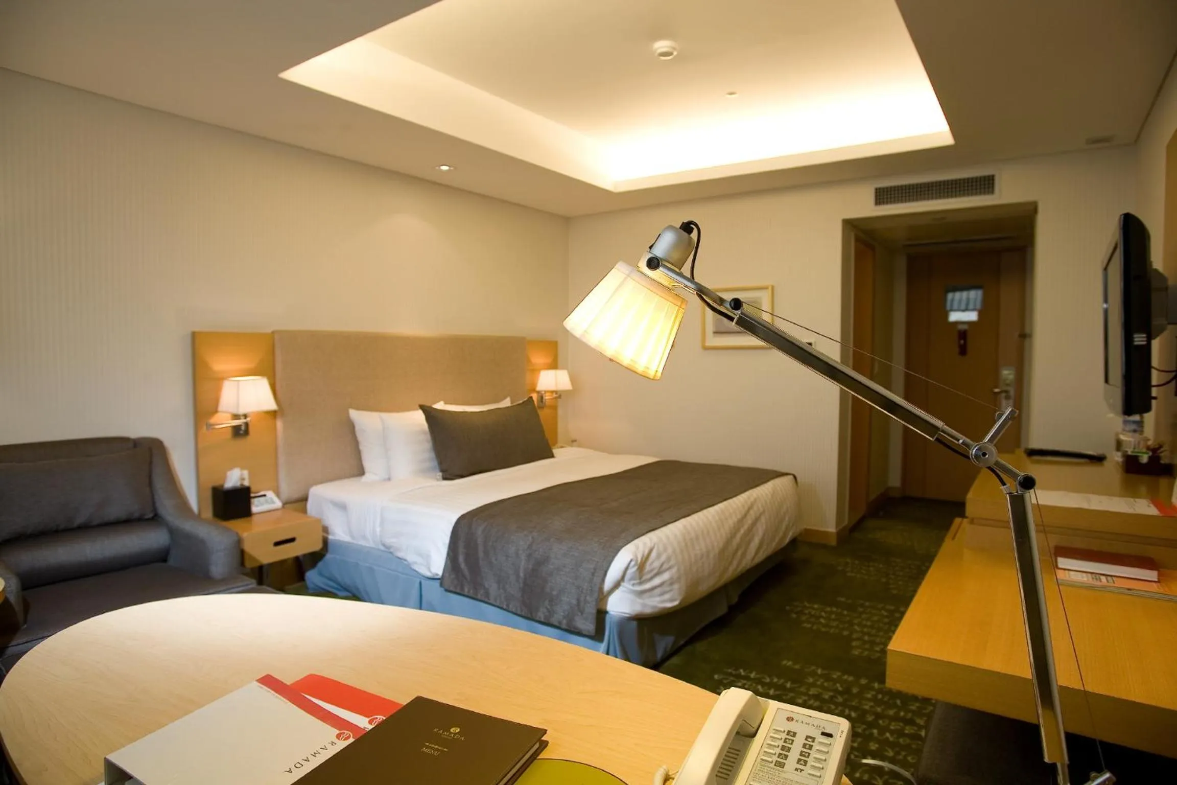 Bedroom, Bed in Ramada by Wyndham Songdo