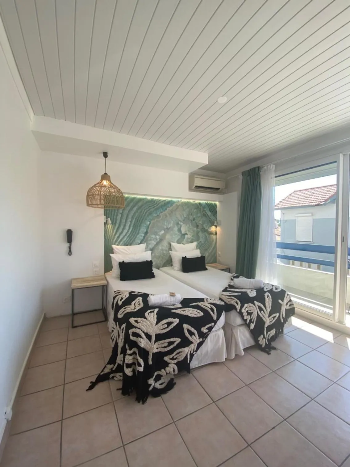 Bedroom in Hôtel Les Sables - Urban Style - by Logis Hotels