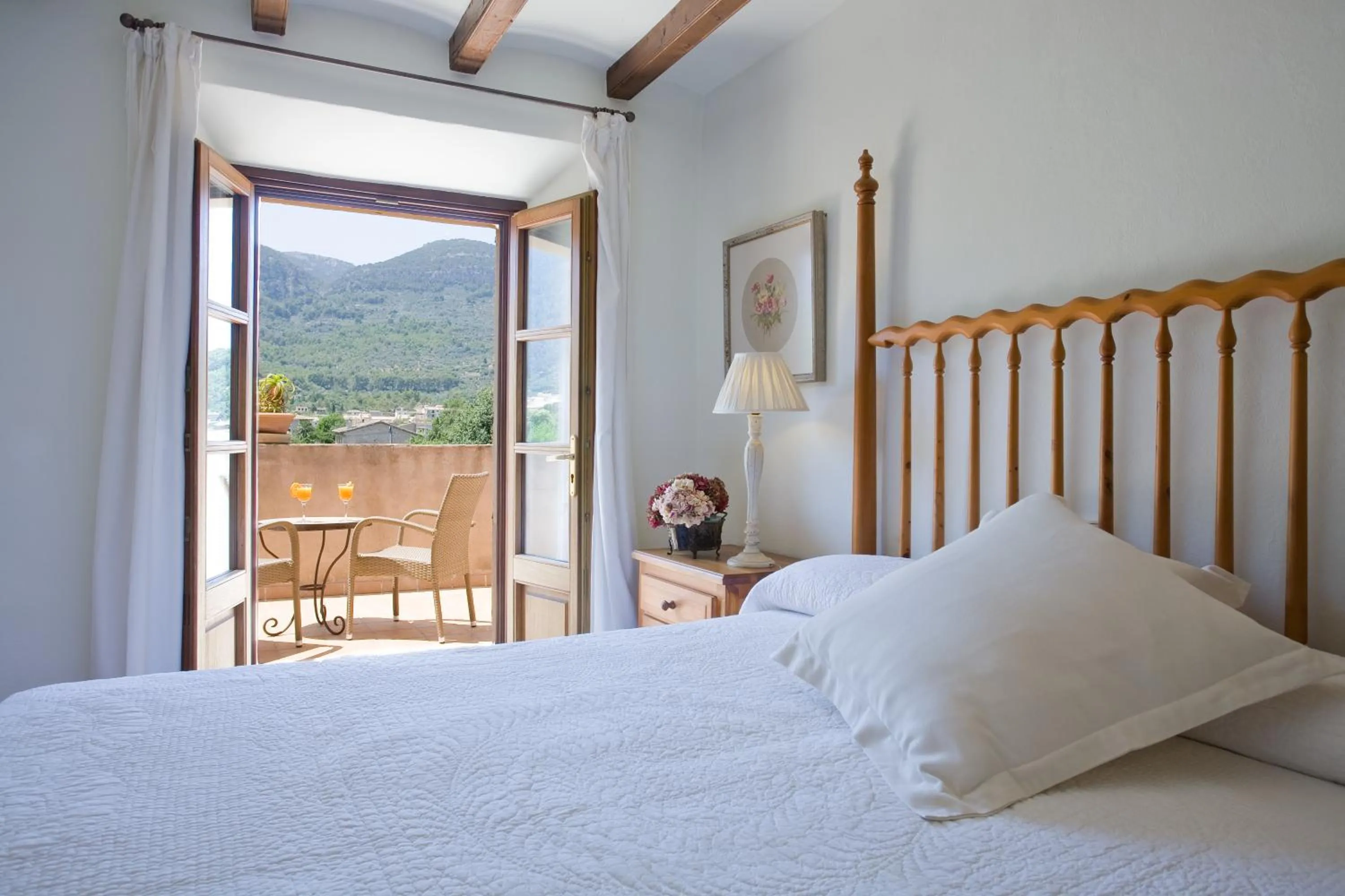 Bedroom, Bed in Finca Ca'n Quatre