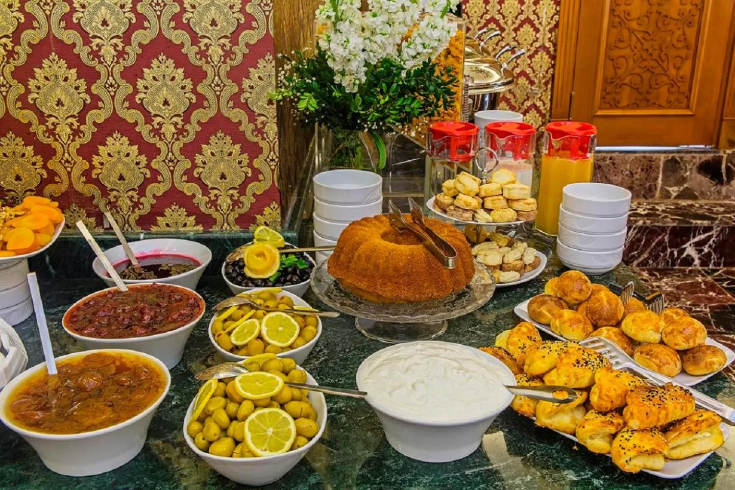 Buffet breakfast in Lausos Hotel Sultanahmet