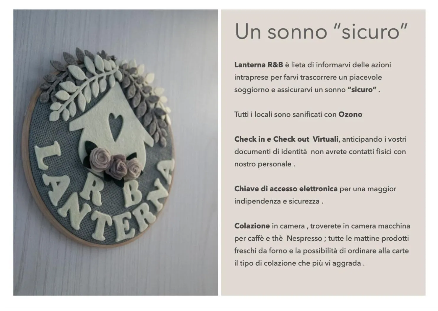 Property logo or sign in Lanterna Room&Breakfast