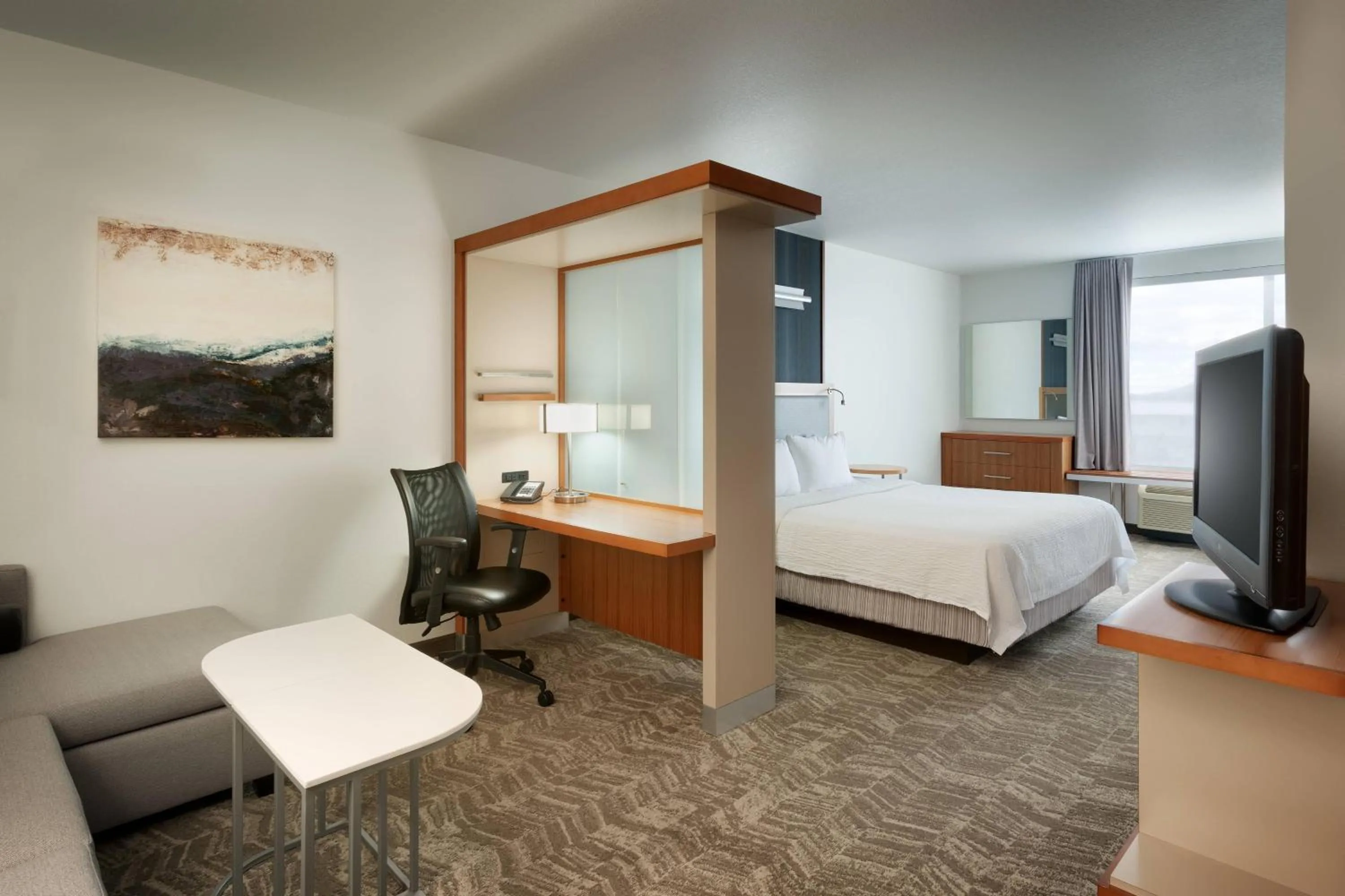 Photo of the whole room, Bed in SpringHill Suites by Marriott Rexburg