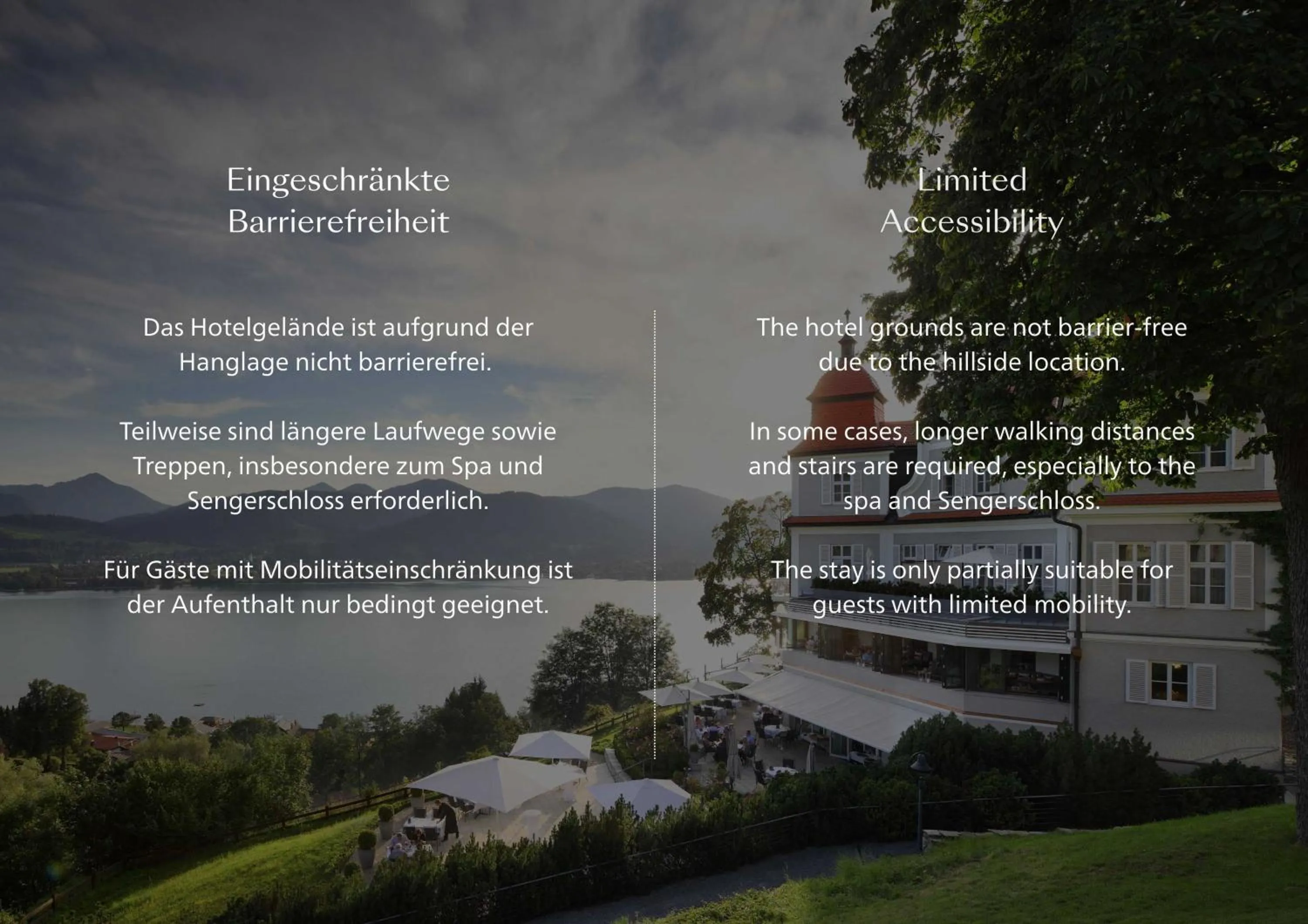 acessibility in Das Tegernsee