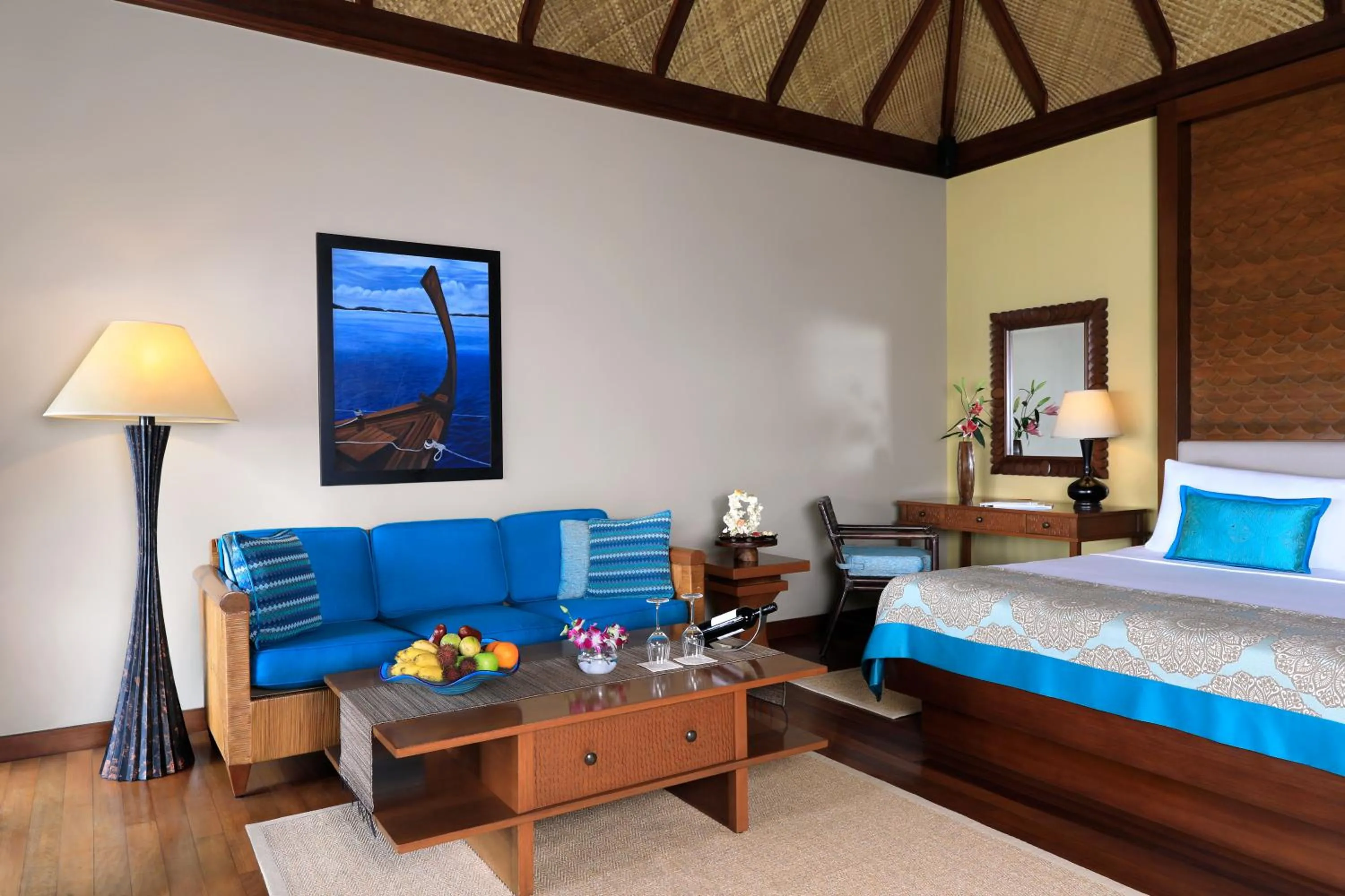 Bed in Taj Exotica Resort & Spa, Maldives