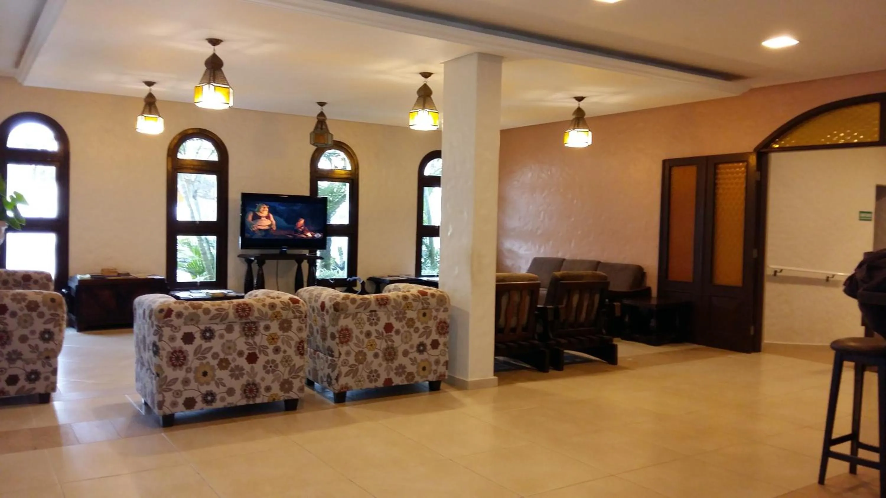 Communal lounge/ TV room in Hotel das Figueiras