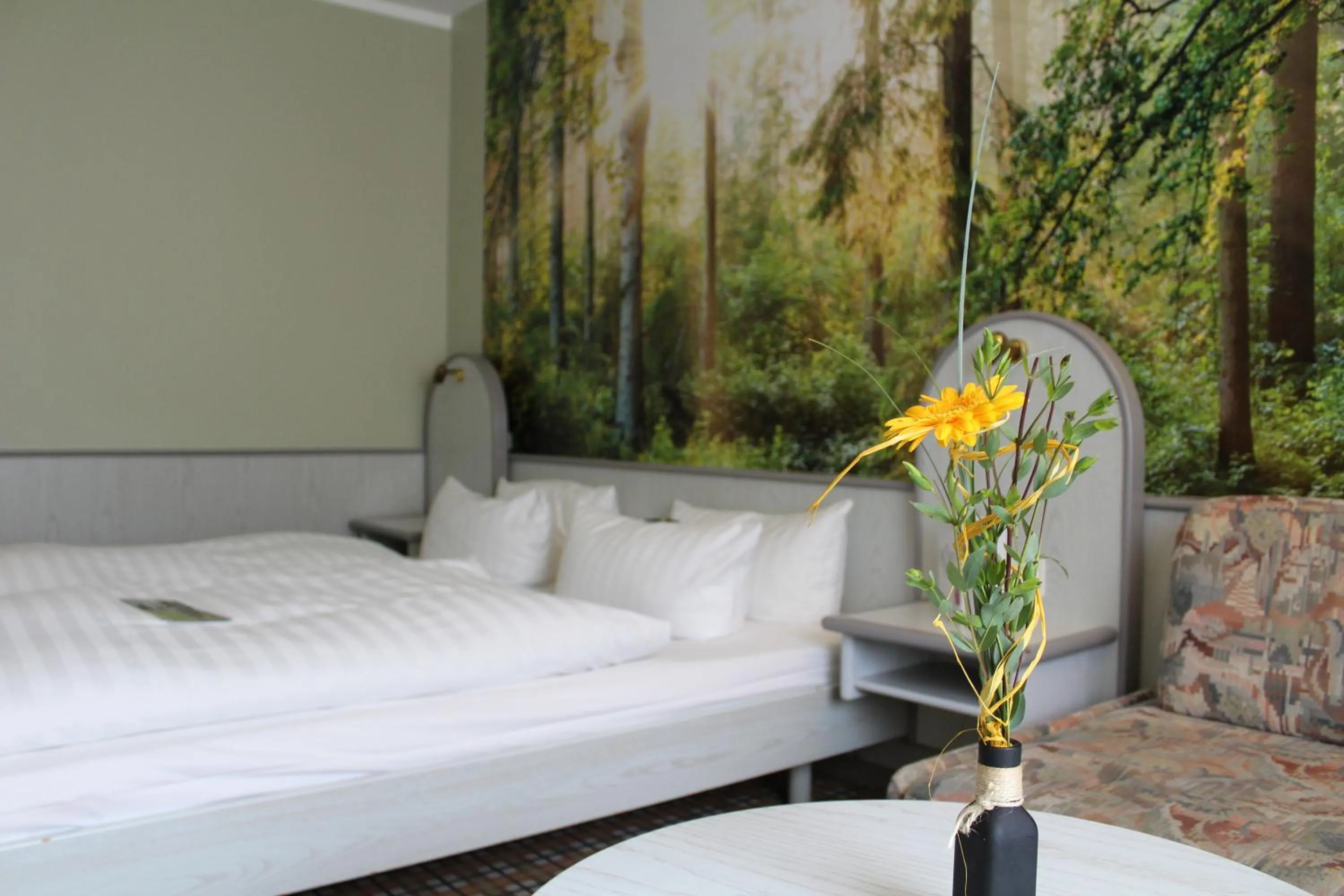 Bed in Hotel Rennsteig