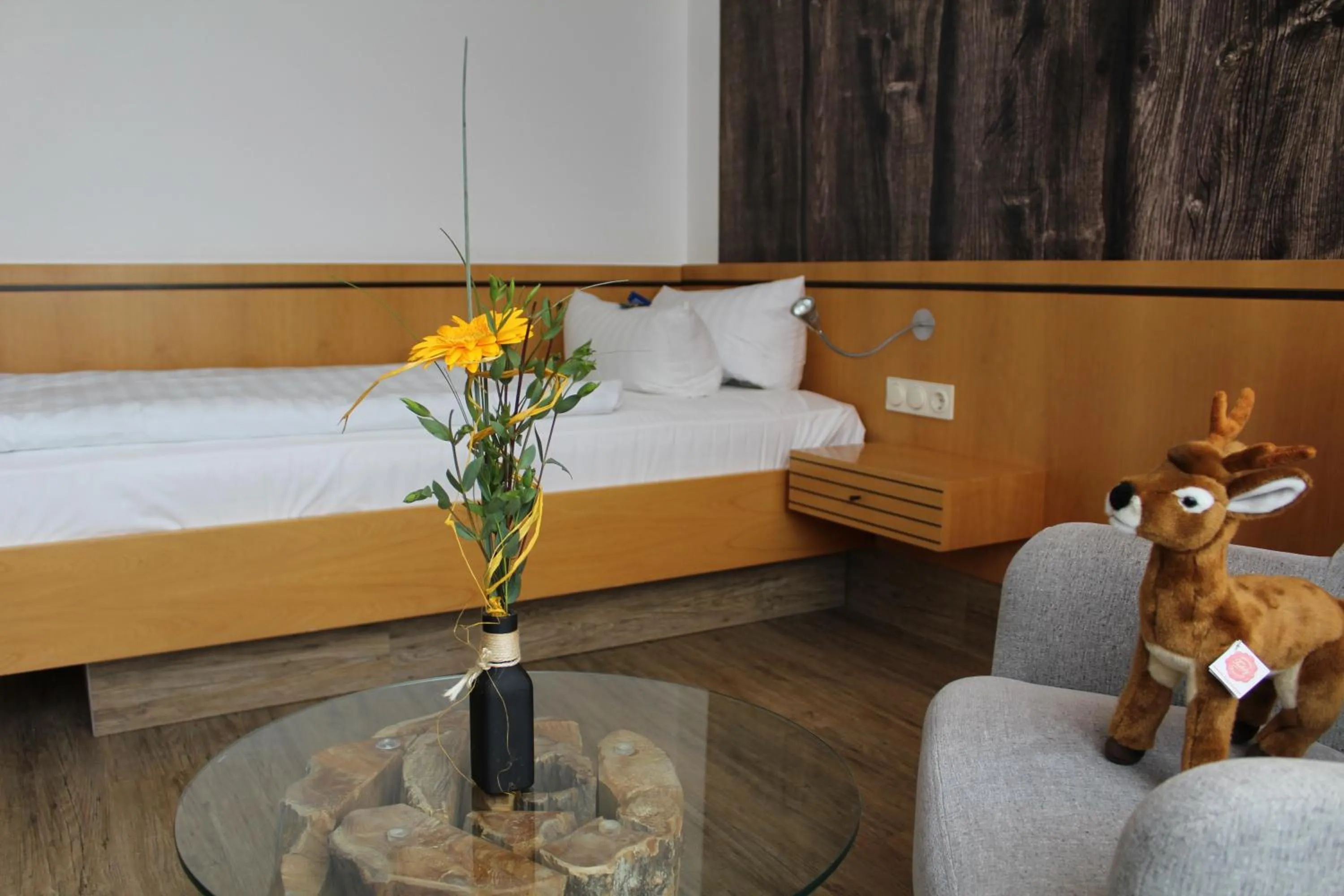 Bed in Hotel Rennsteig