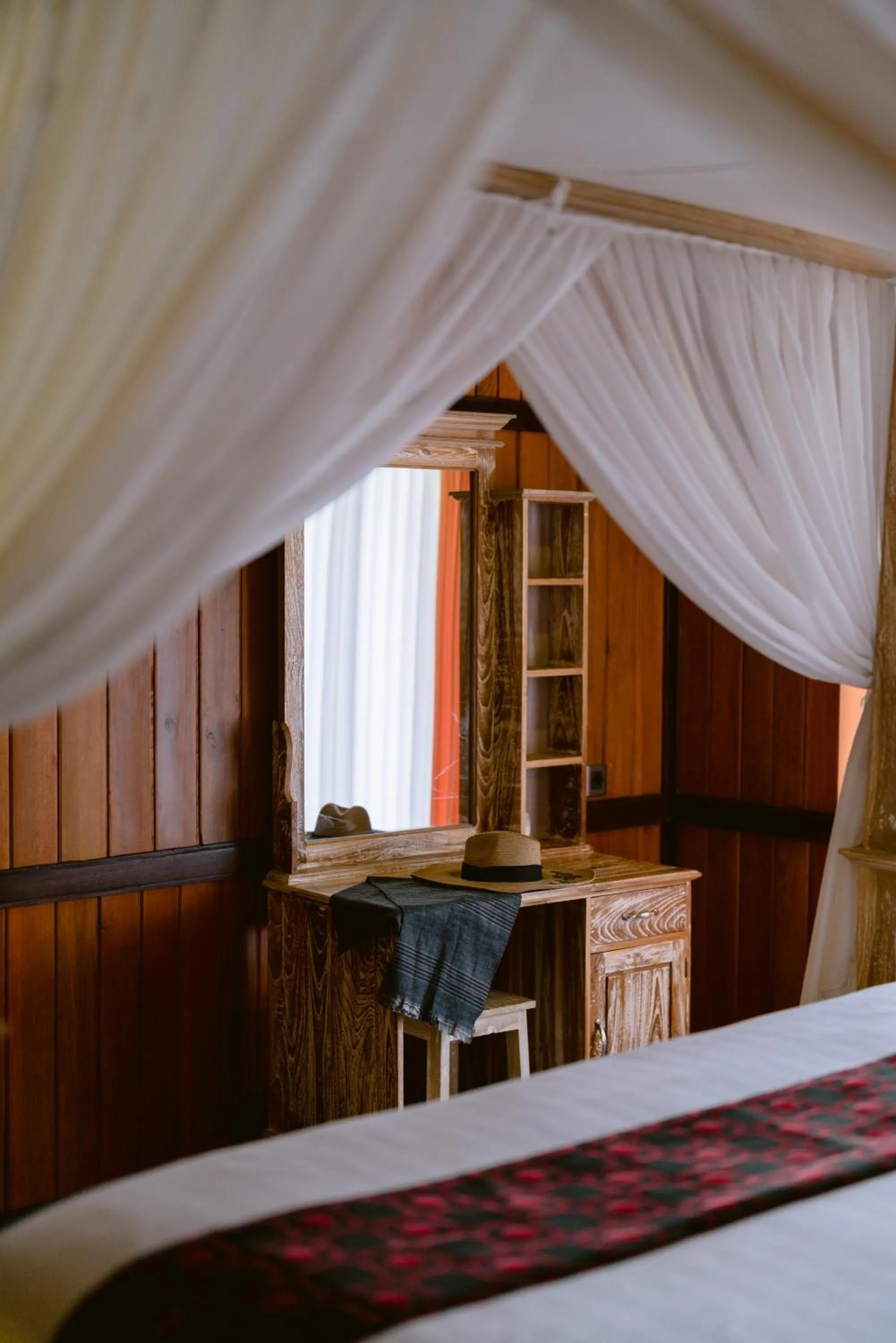 Decorative detail, Bed in Munduk Menir Villas