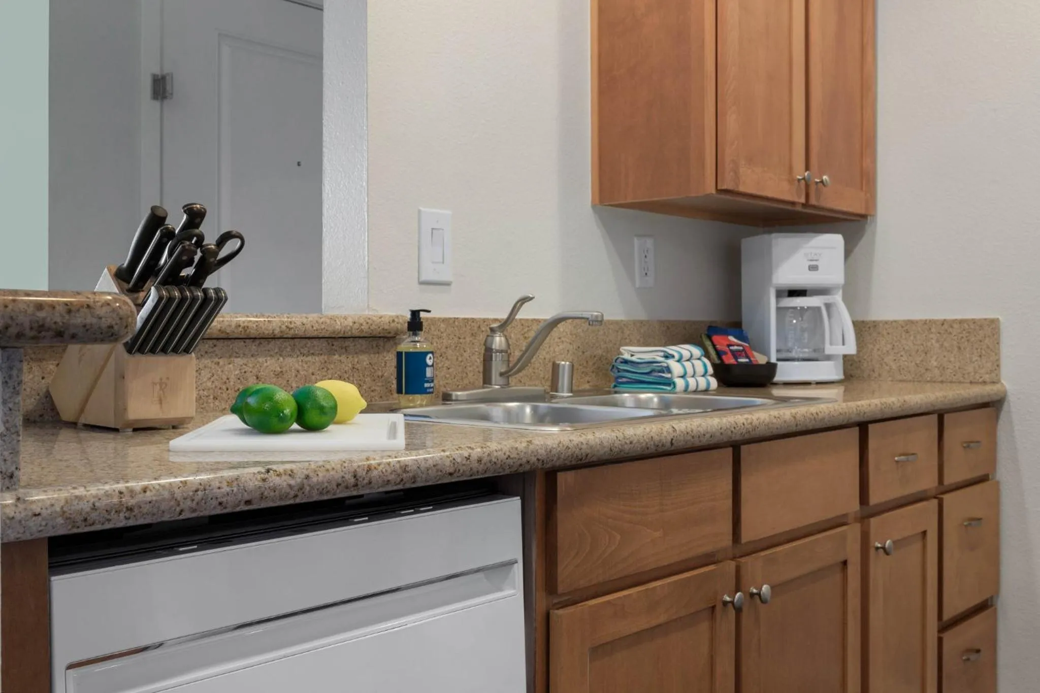 Communal kitchen in Club Wyndham Dolphin's Cove