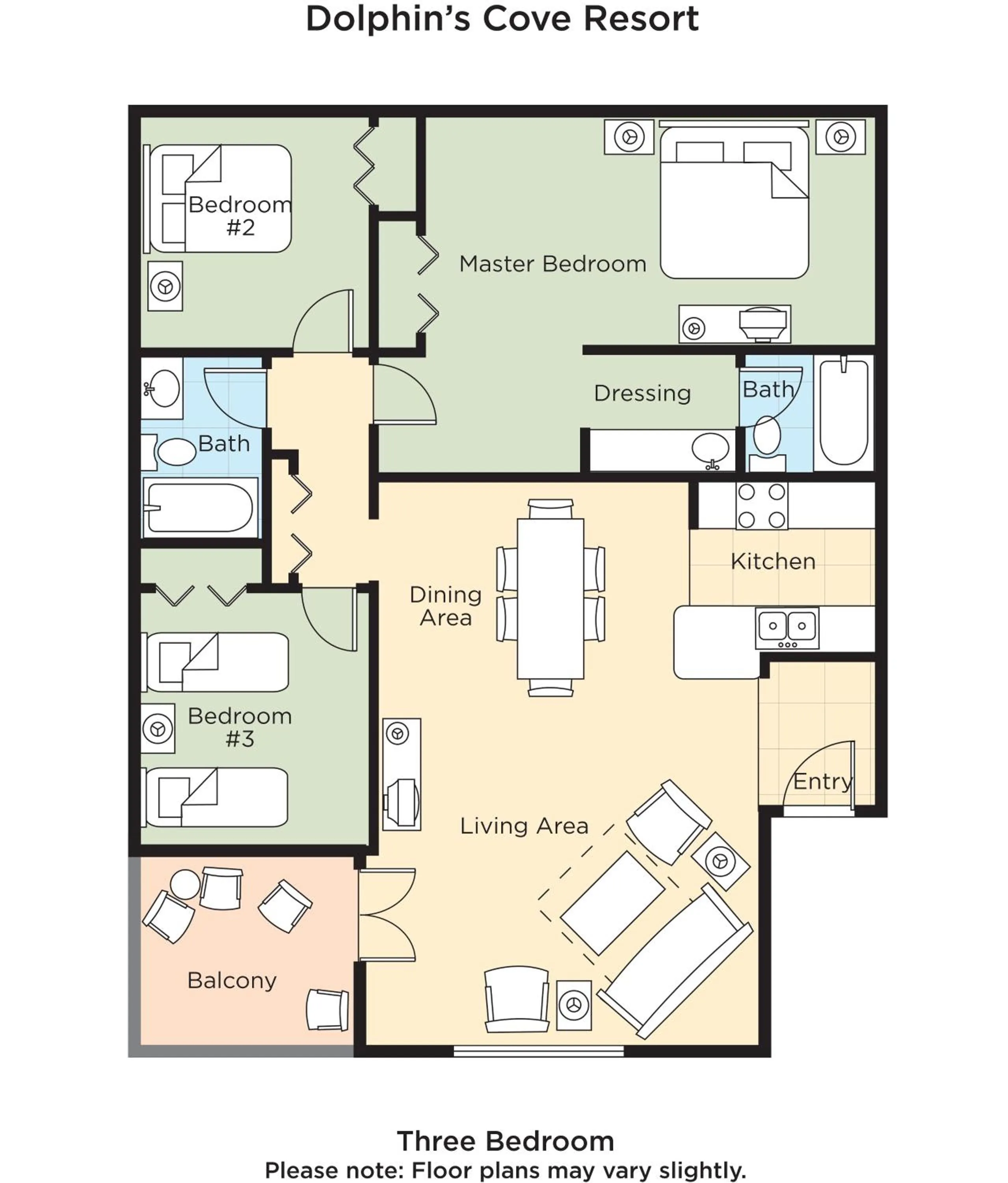 Floor plan in Club Wyndham Dolphin's Cove