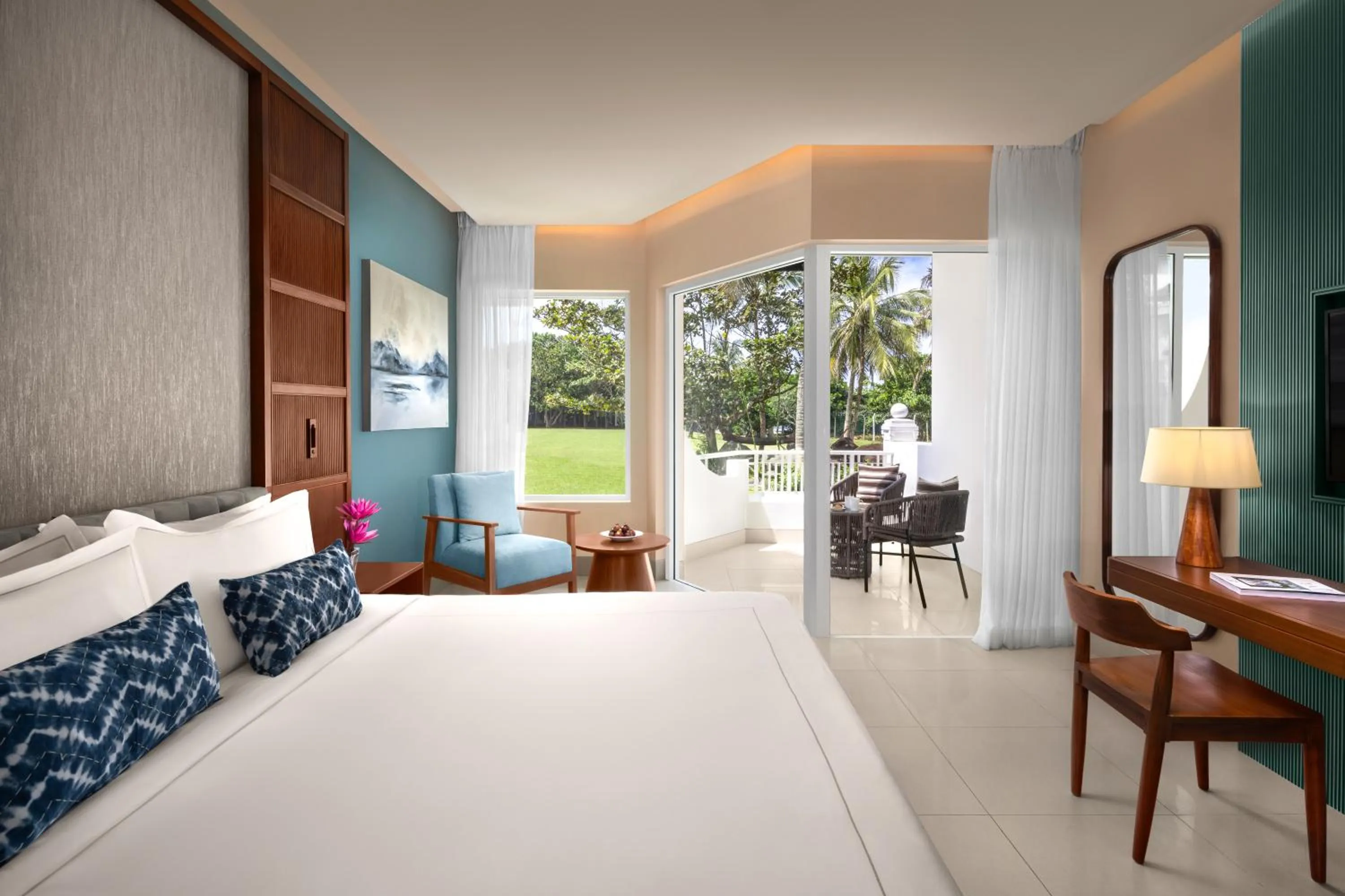 Bed in Taj Bentota Resort & Spa