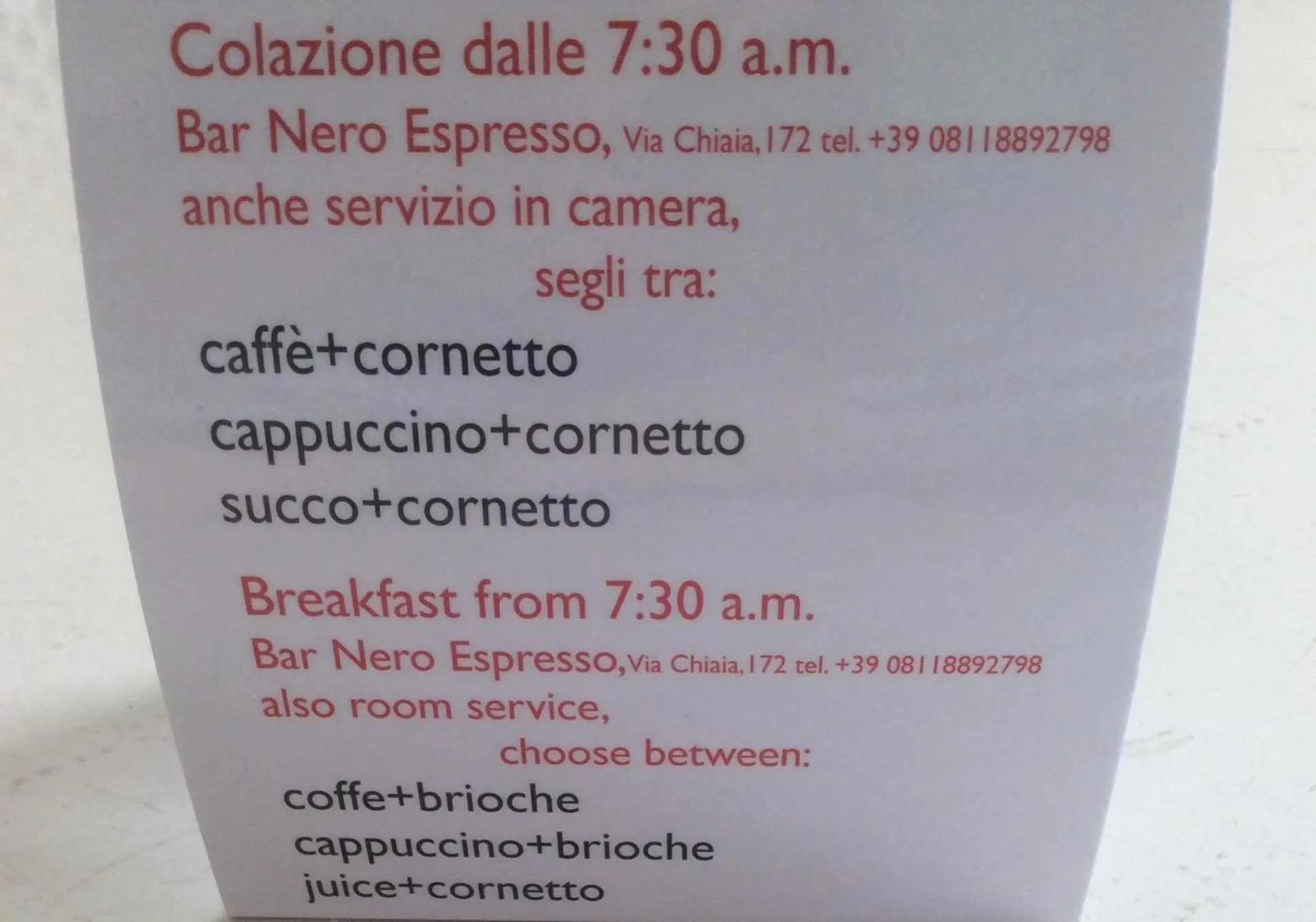 Breakfast in Cico B&B