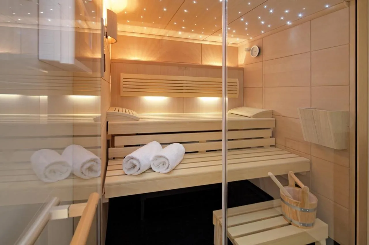 Sauna in Büngers Apartment-Hotel mit Gartensauna - modern, gemütlich und strandnah