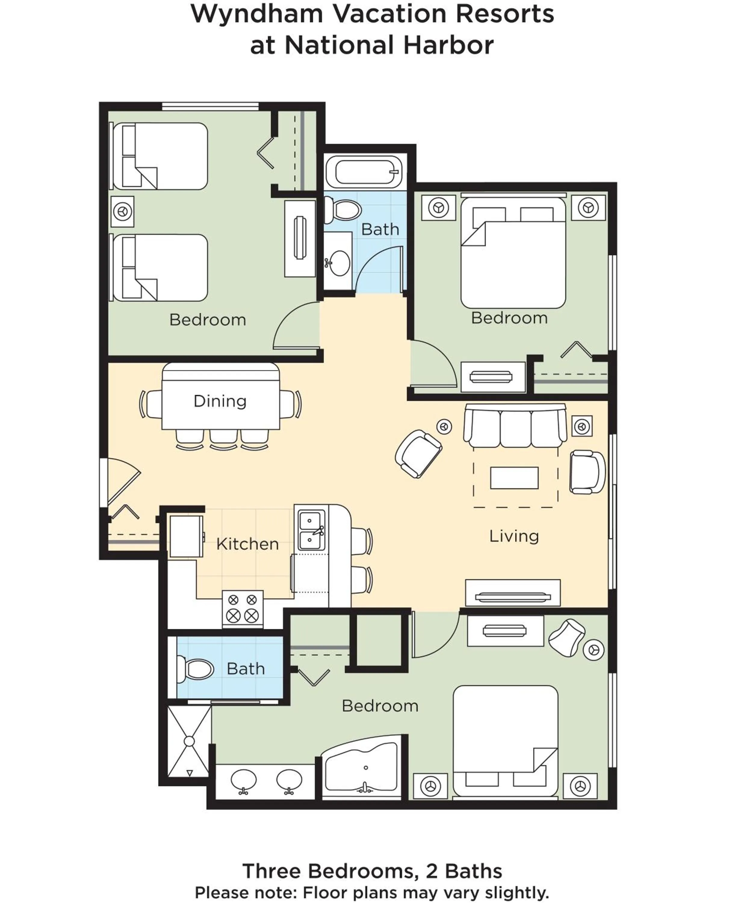 Floor plan in Club Wyndham National Harbor