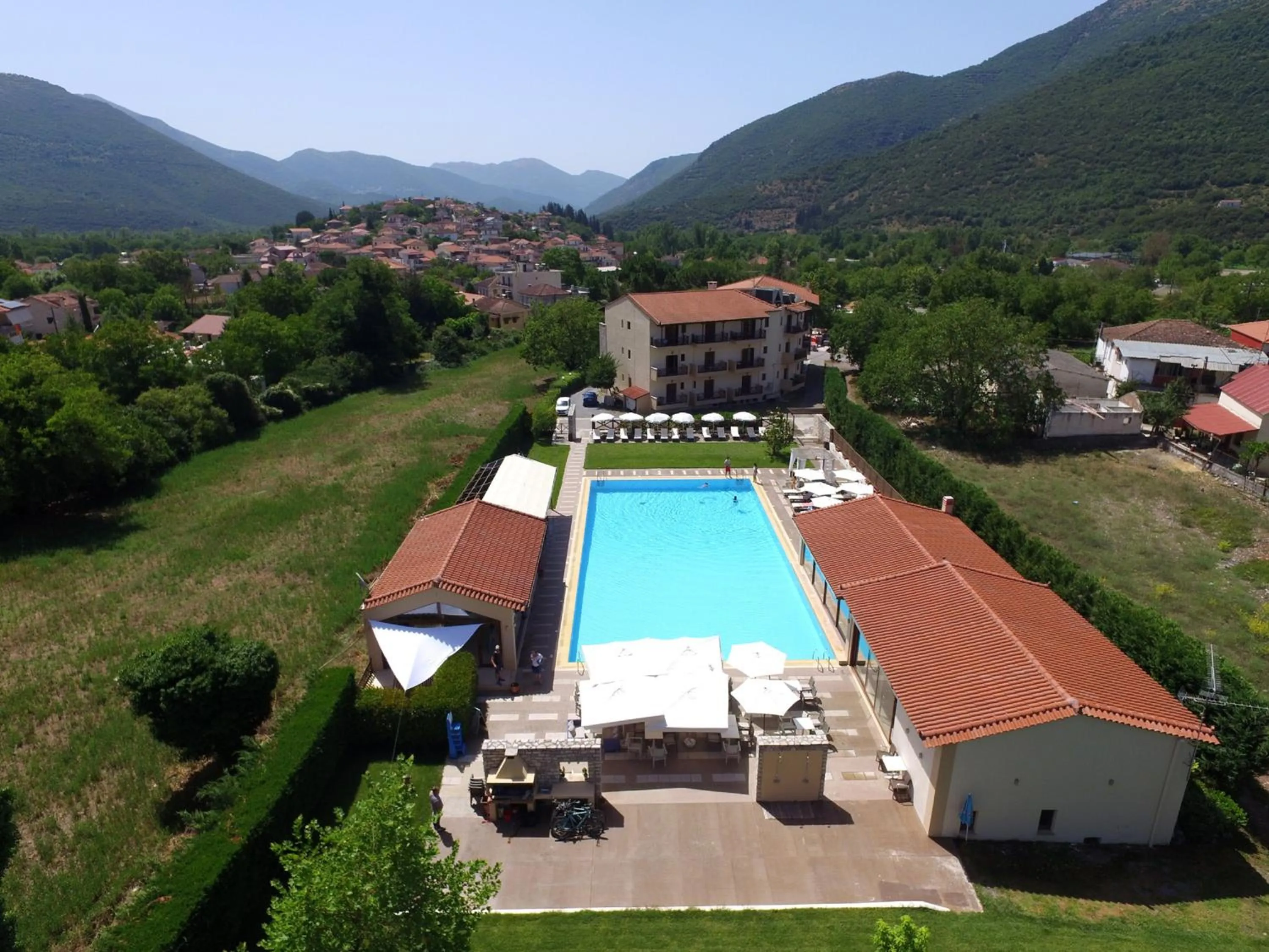 Pool view in Mont Helmos Hotel