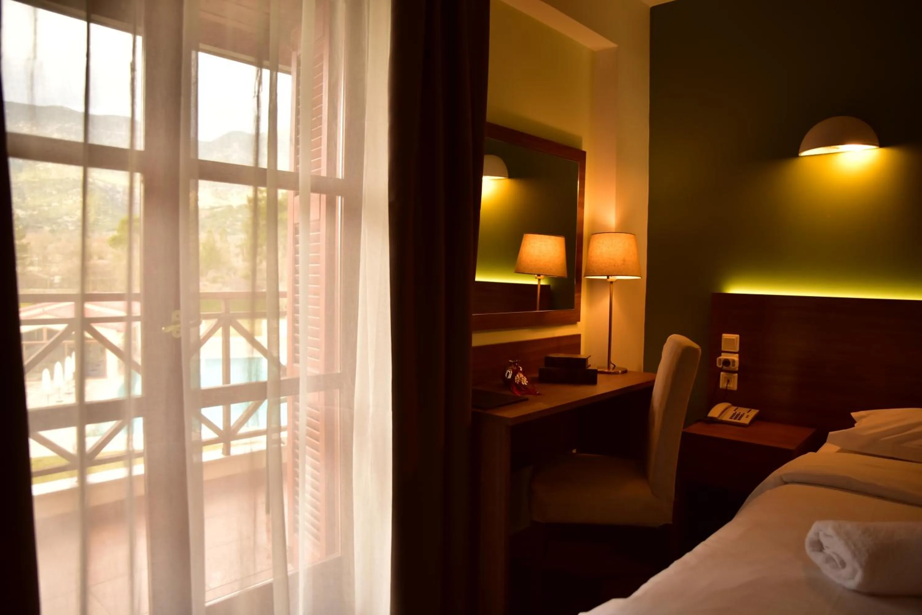 Bedroom, Bed in Mont Helmos Hotel