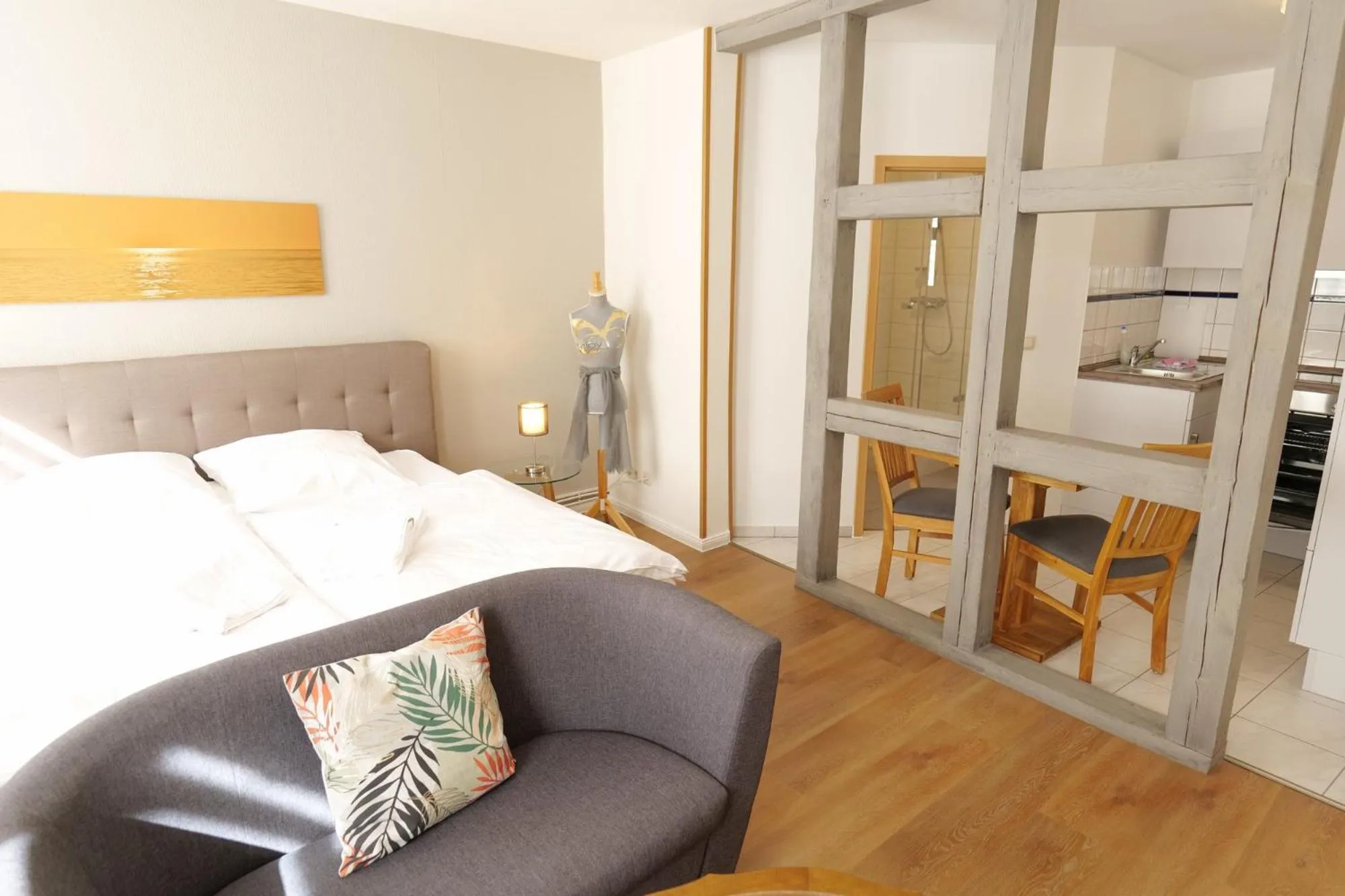 Living room, Bed in Herberge KAFFETIET