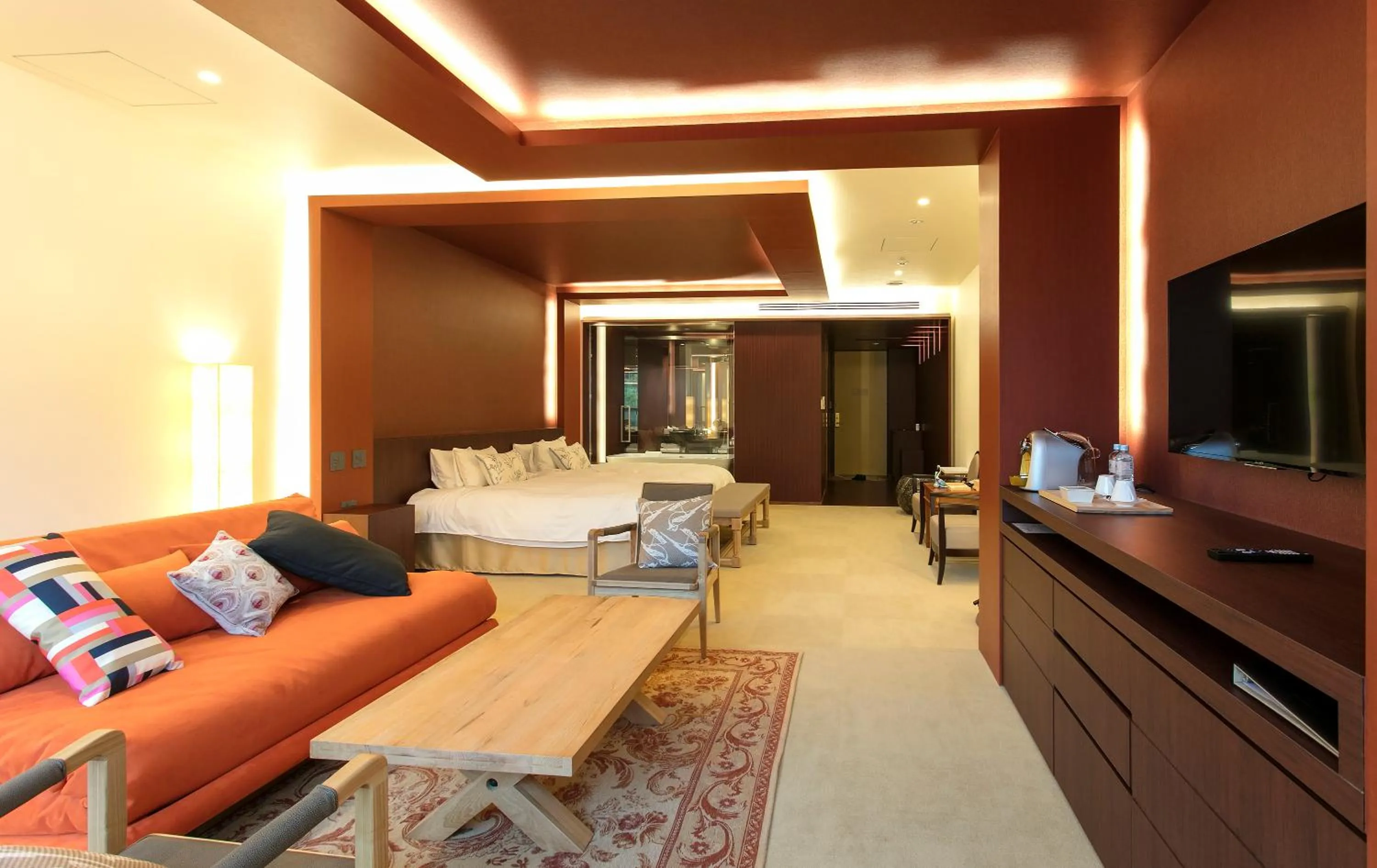 Living room, Bed in Nesta Resort Kobe