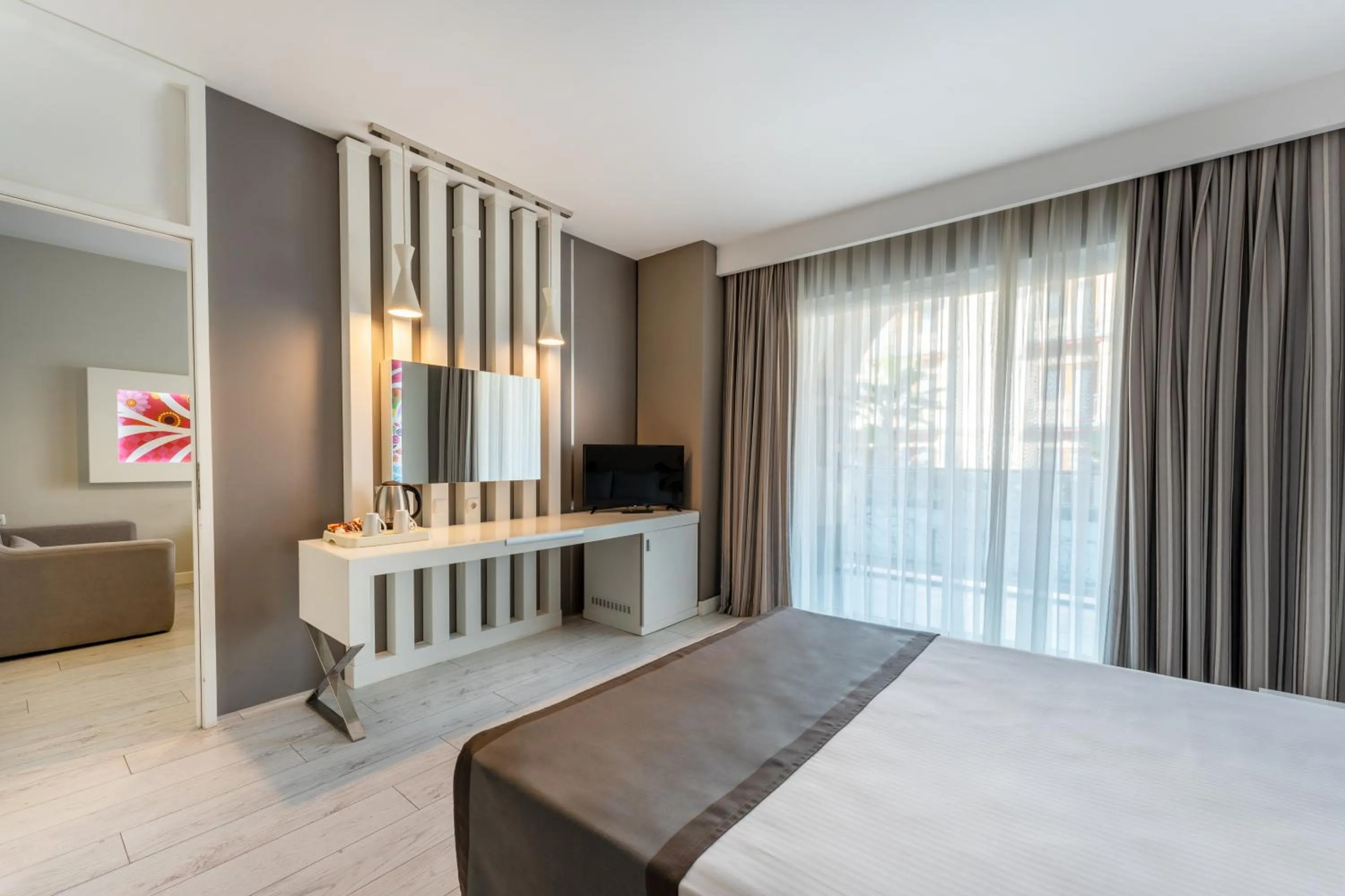 Bed in Dosinia Luxury Resort-Ultra All Inclusive