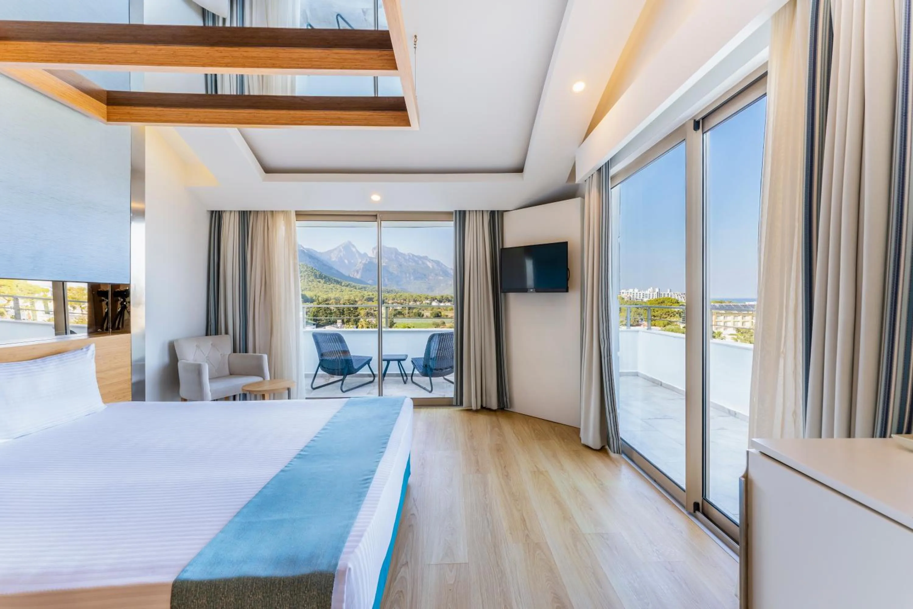 Bed in Dosinia Luxury Resort-Ultra All Inclusive